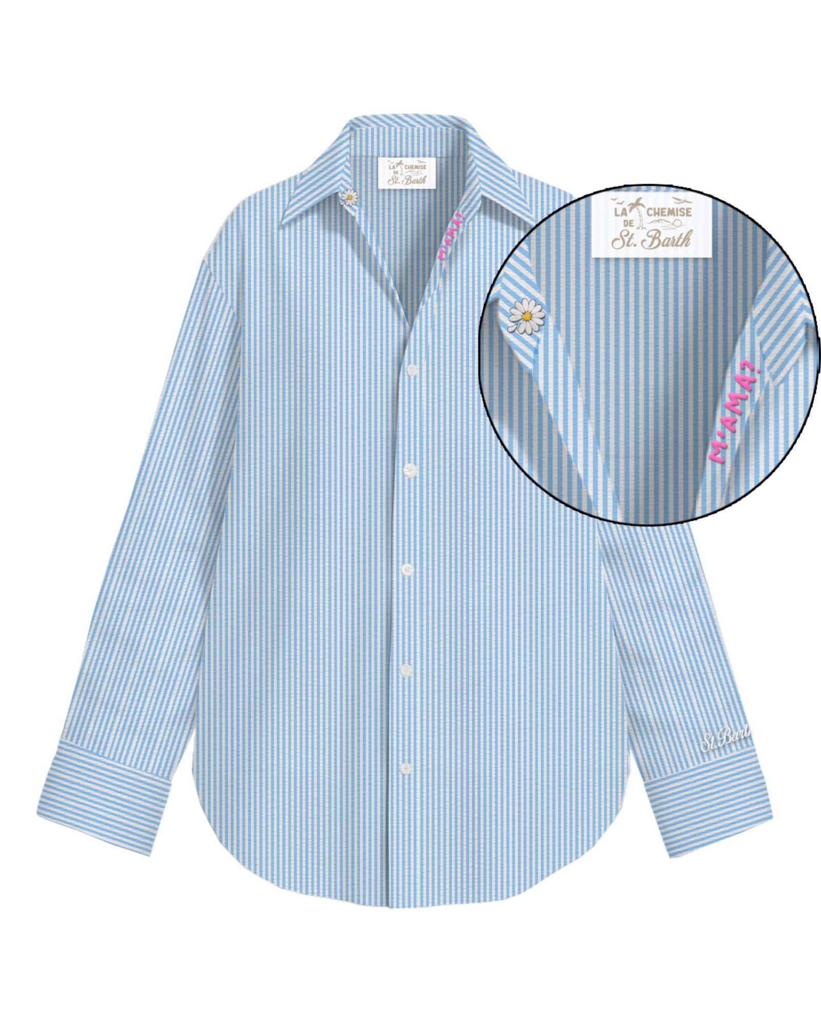 Camicia Cristal M'ama Azzurra CYS0001 00702L MC2 Saint Barth 