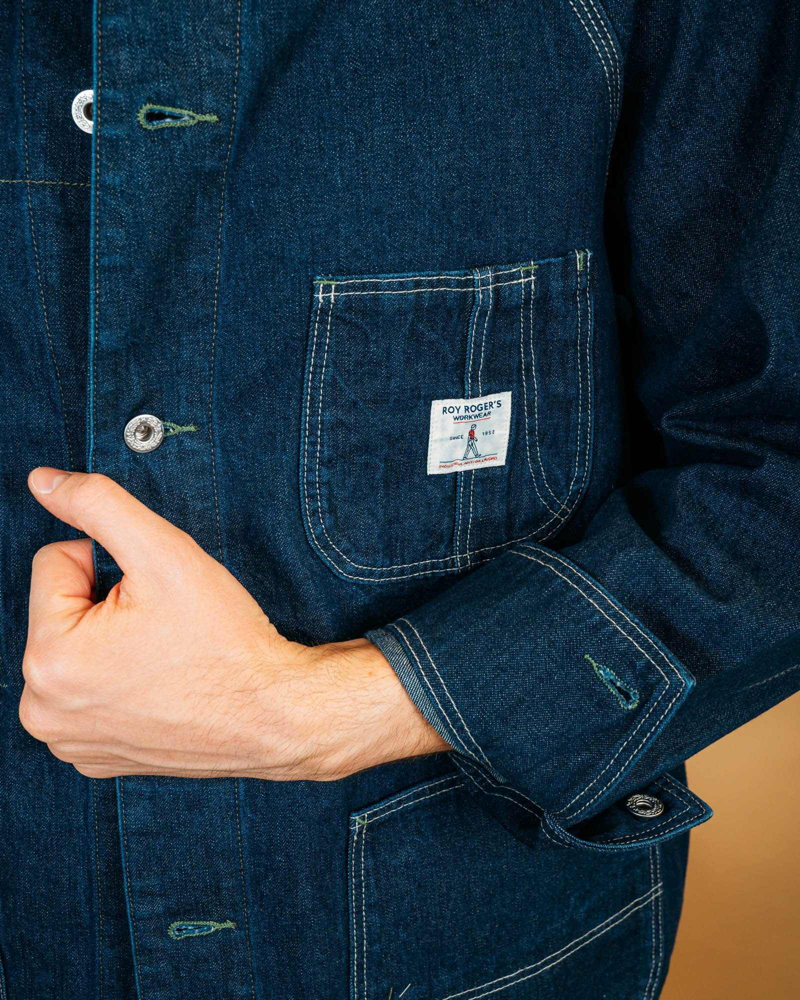 Giacca Chore Denim Rinse RRW041CQ420021 C0999 Roy Roger's Workwear 