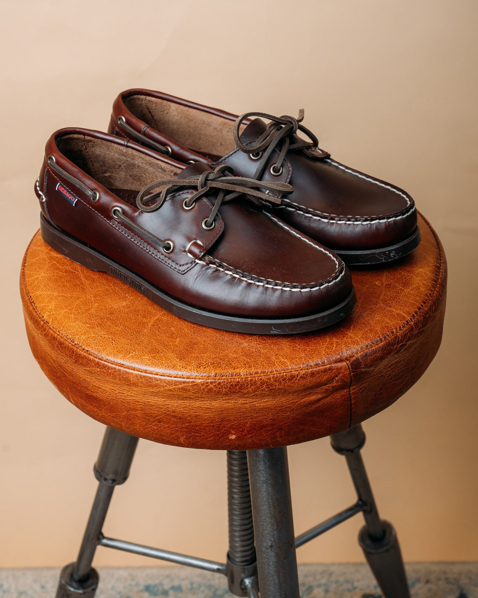 Scarpe da Barca Docksides Portland Waxed Dk Brown-Gum 70000G0 930 Sebago 