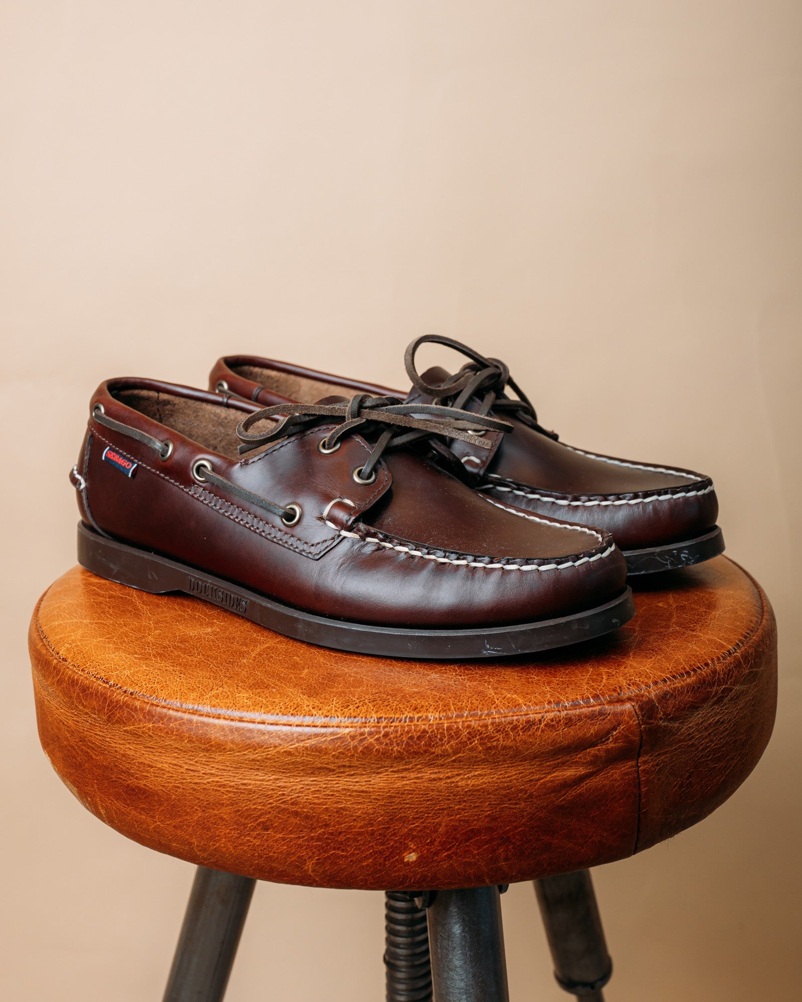 Scarpe da Barca Docksides Portland Waxed Dk Brown-Gum 70000G0 930 Sebago 