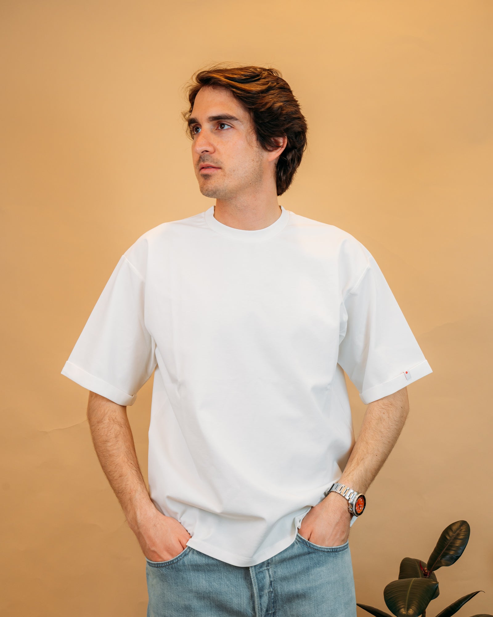 T-shirt Akita Over Off White AKITA OFF Wooden 