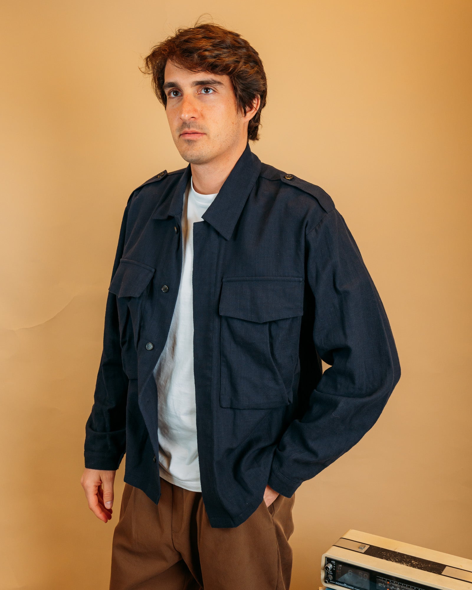 Overshirt Military Blu MILITARY BL Wooden 