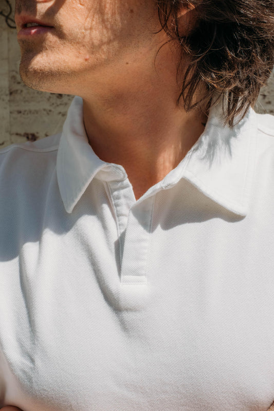 Gaffi Store 1966 Polo in Piquet Bianco Bl'ker