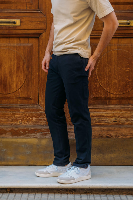 Gaffi Store 1966 Pantalone In Piquet Blu Navy Circolo 1901