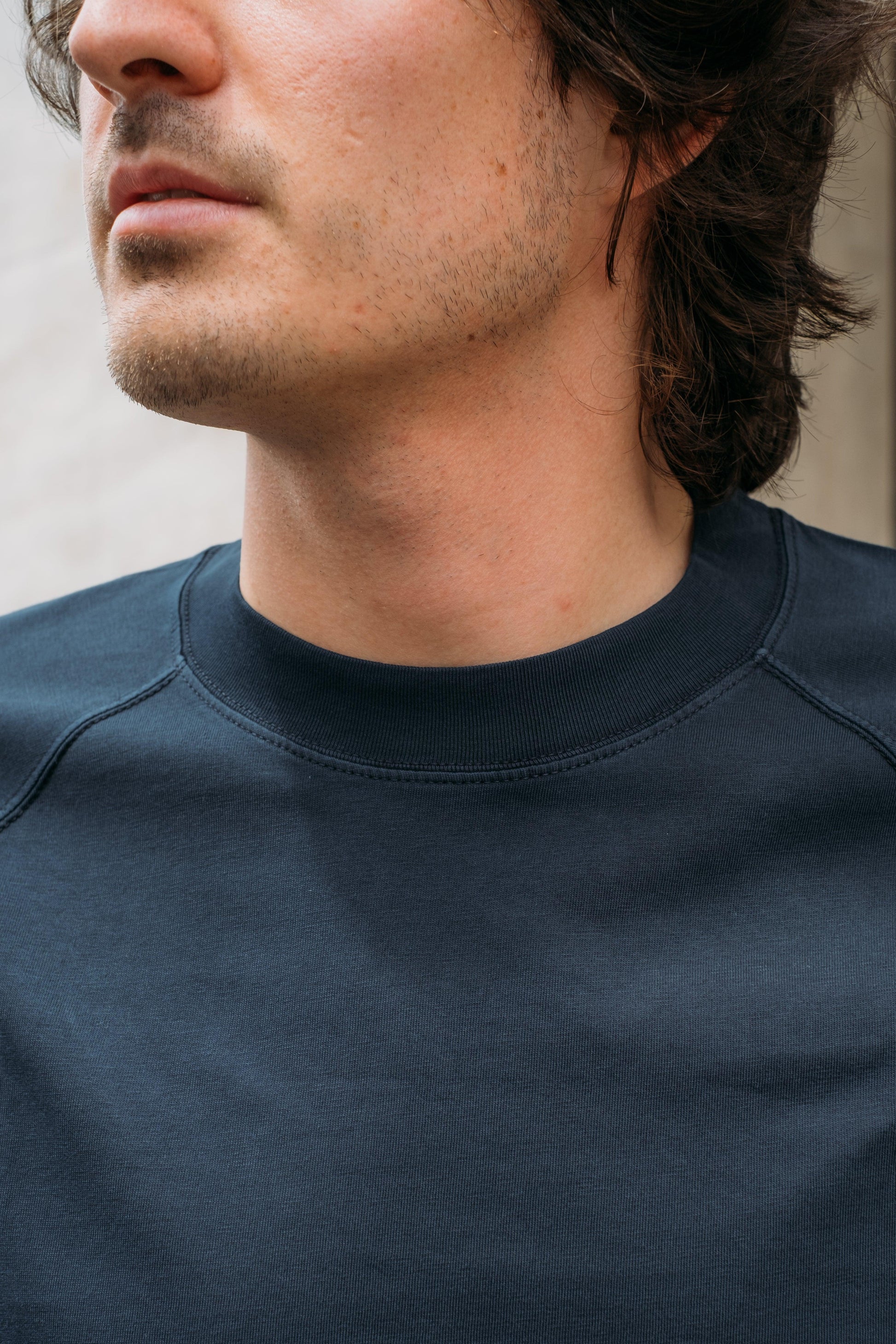 Gaffi Store 1966 T-shirt Raglan in Jersey Blu Navy Circolo 1901