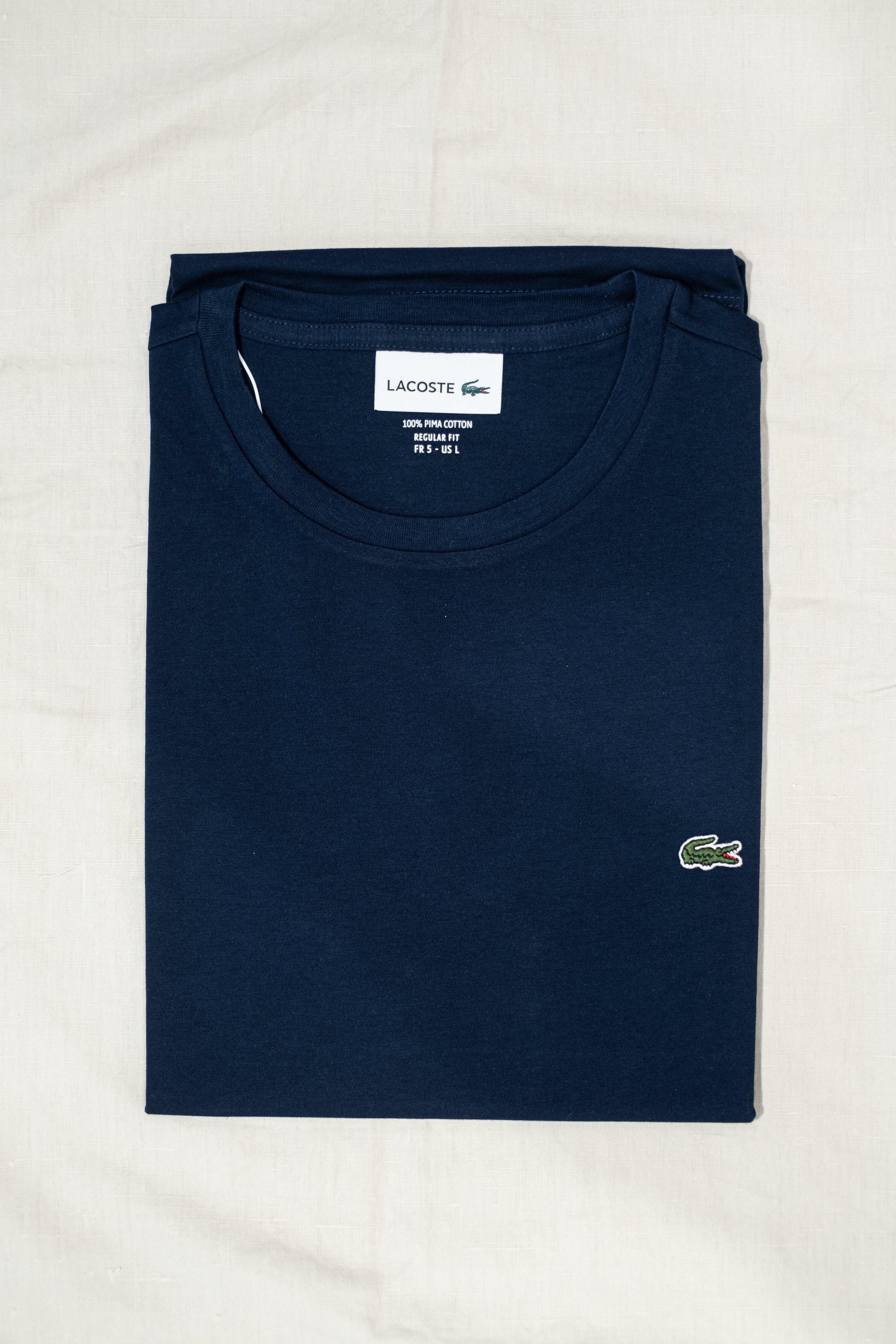 Gaffi Store 1966 T-shirt in Jersey Pima Blu Navy Lacoste