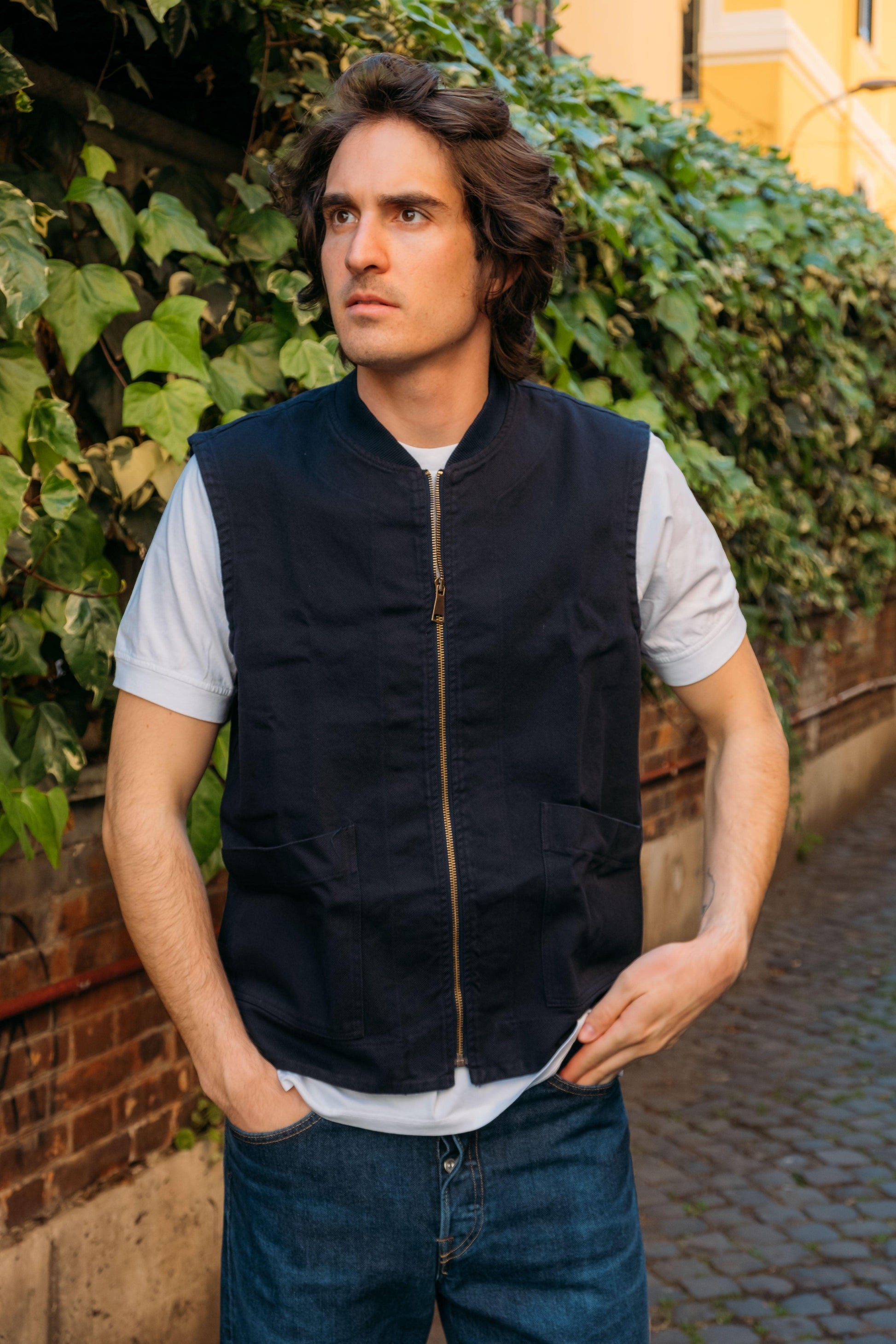 Gaffi Store 1966 Vest in Cotone Blu Seadog