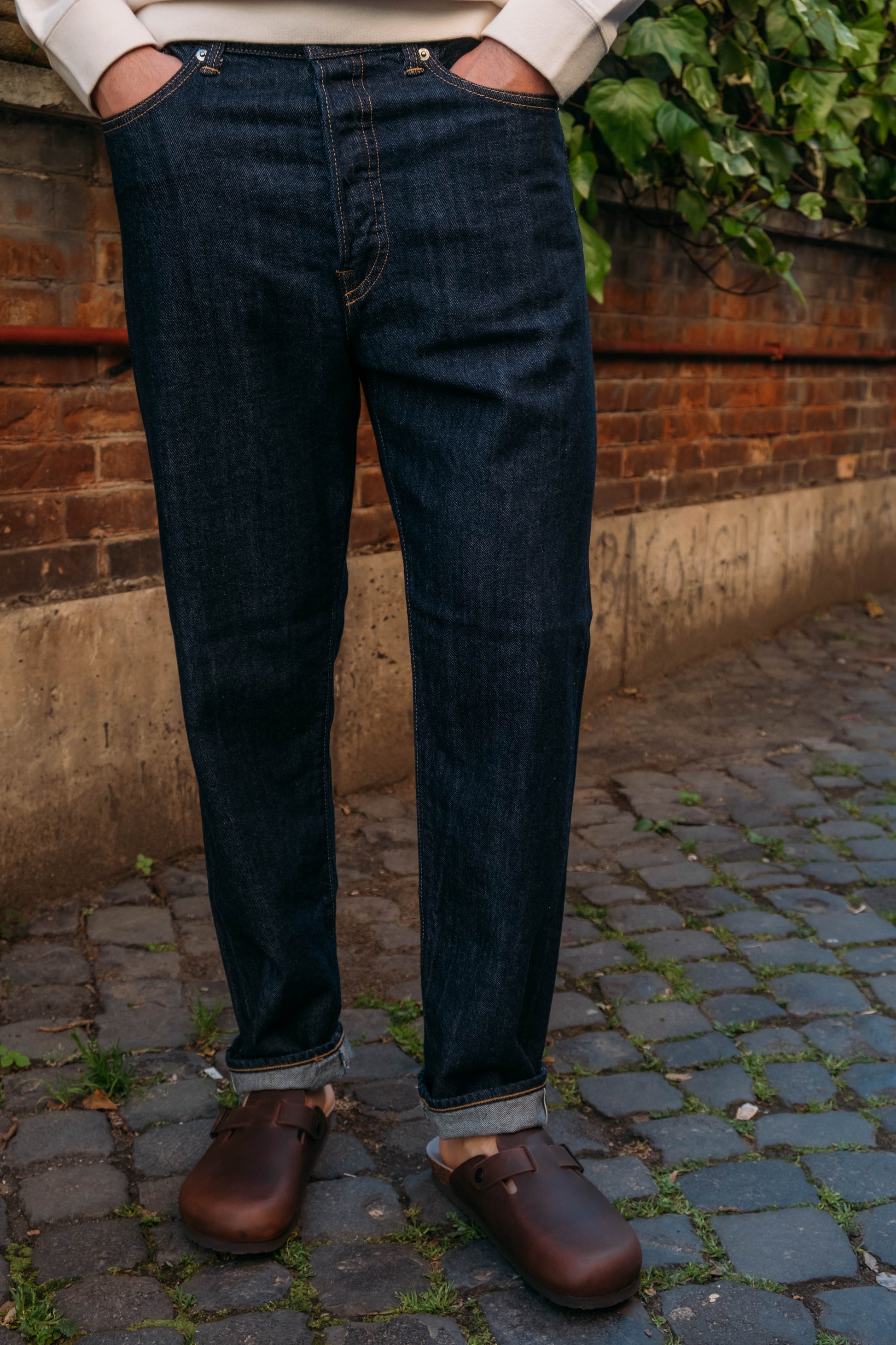 Gaffi Store 1966 Loose Tapered Jeans Blue Rinsed Edwin