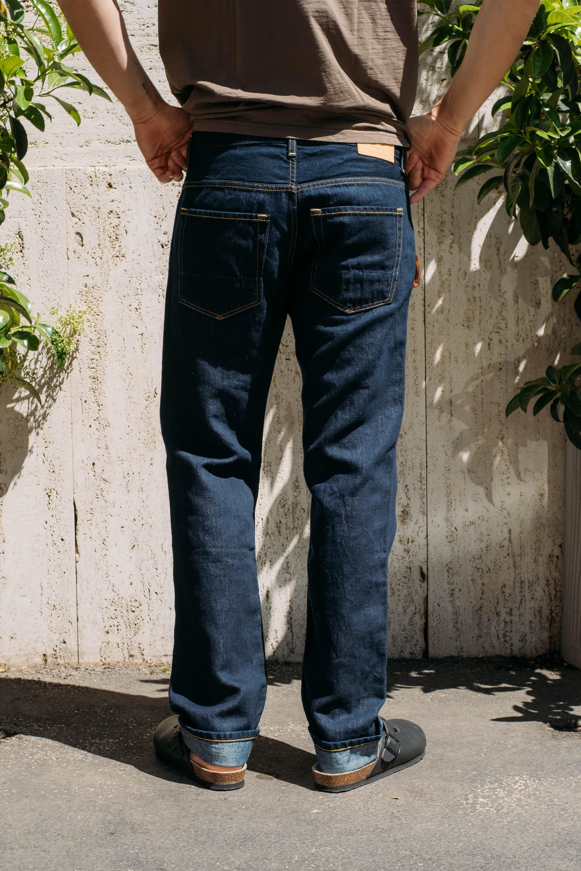 Gaffi Store 1966 Jeans Davide in misto Lino Dark Blue Tela Genova