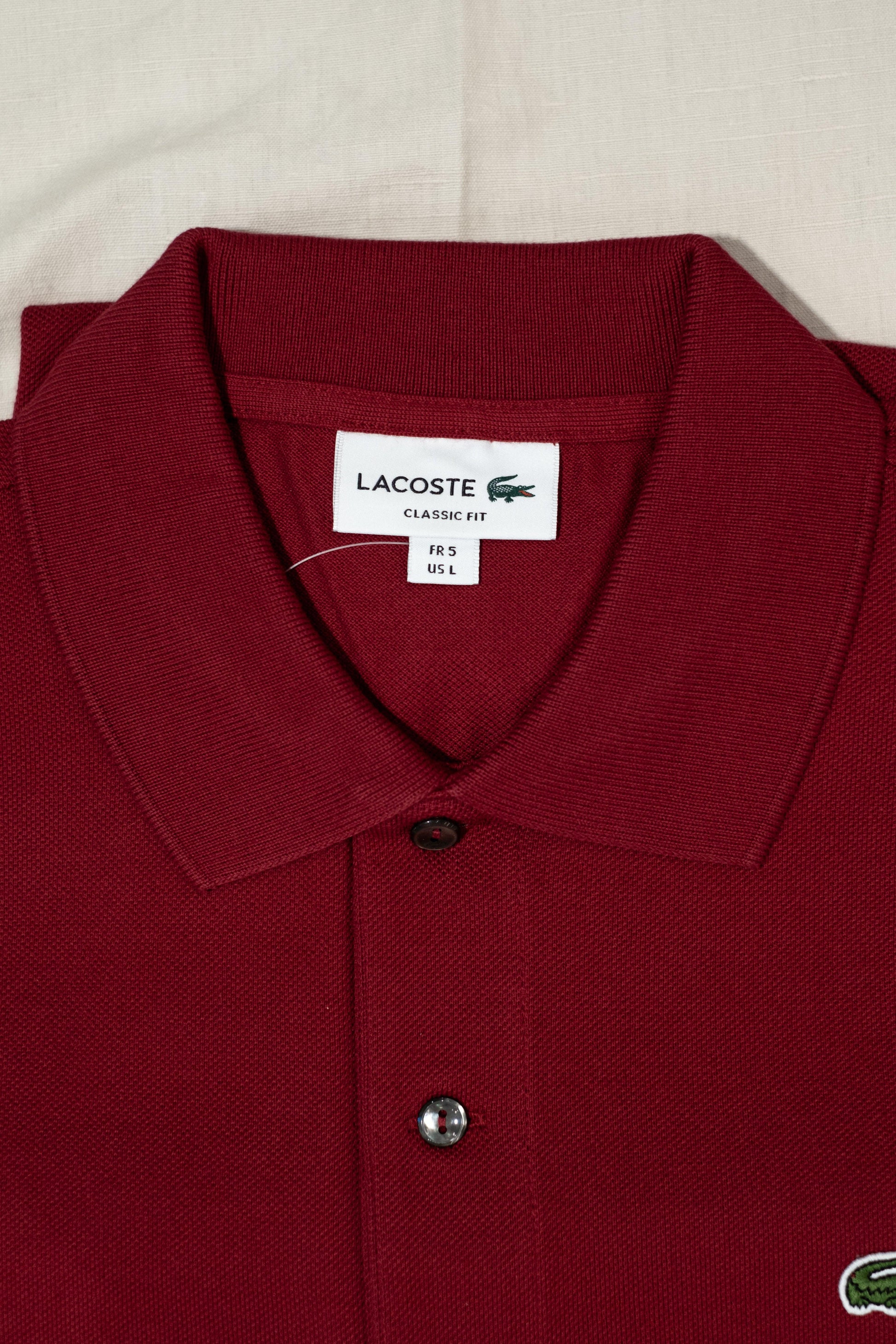 Gaffi Store 1966 Polo Originale L.12.12 Bordeaux Lacoste