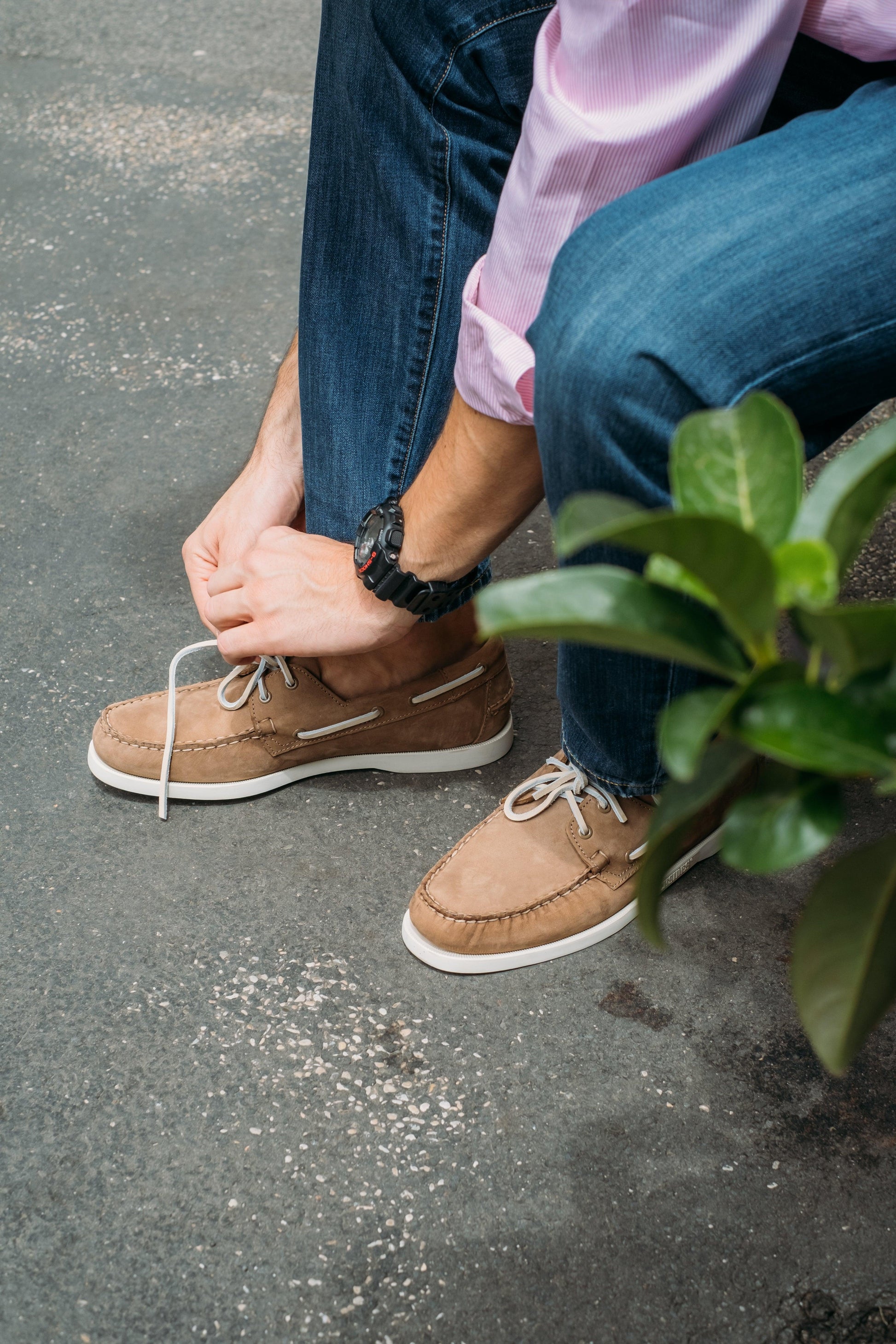 Gaffi Store 1966 Docksides Portland Nubuck Brown Taupe Sebago