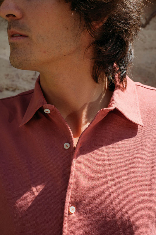 Gaffi Store 1966 Camicia in Piquet Corallo Bl'ker