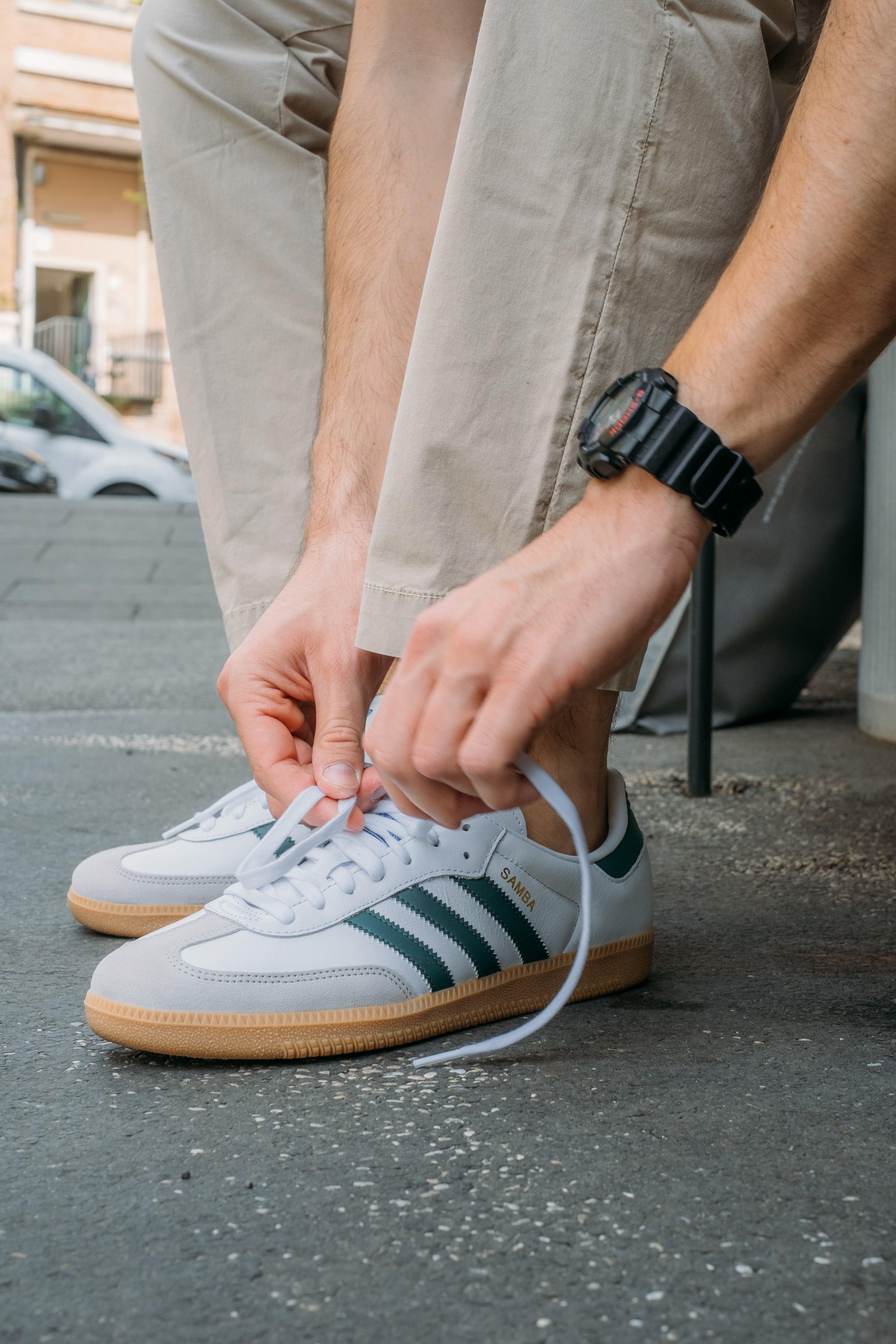 Gaffi Store 1966 Samba OG Cloud White/Collegiate Green Adidas