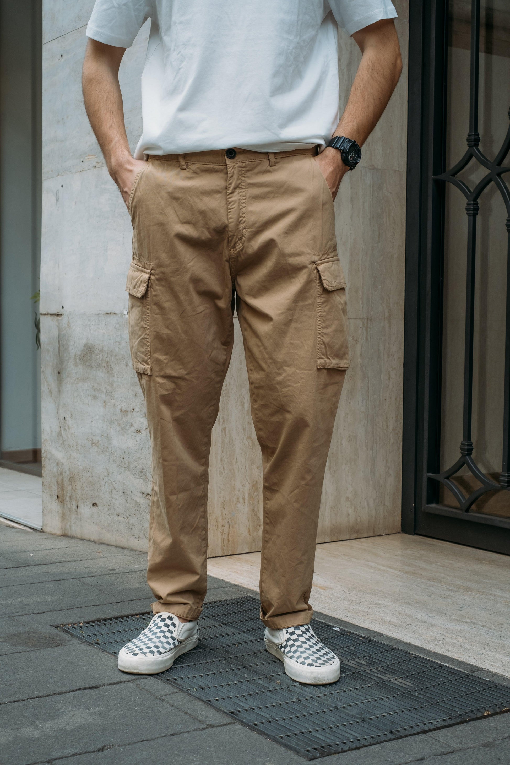 Gaffi Store 1966 Pantalone Cargo Over Khaki Clark