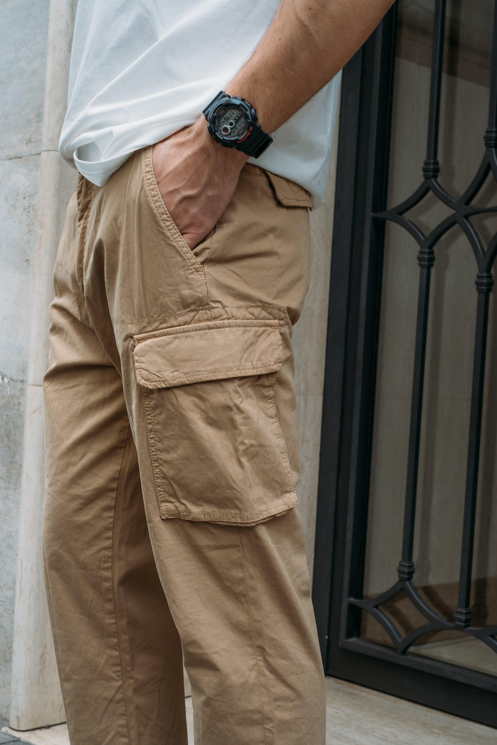 Gaffi Store 1966 Pantalone Cargo Over Khaki Clark