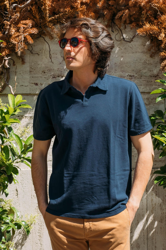 Gaffi Store 1966 Polo in Piquet Navy Bl'ker