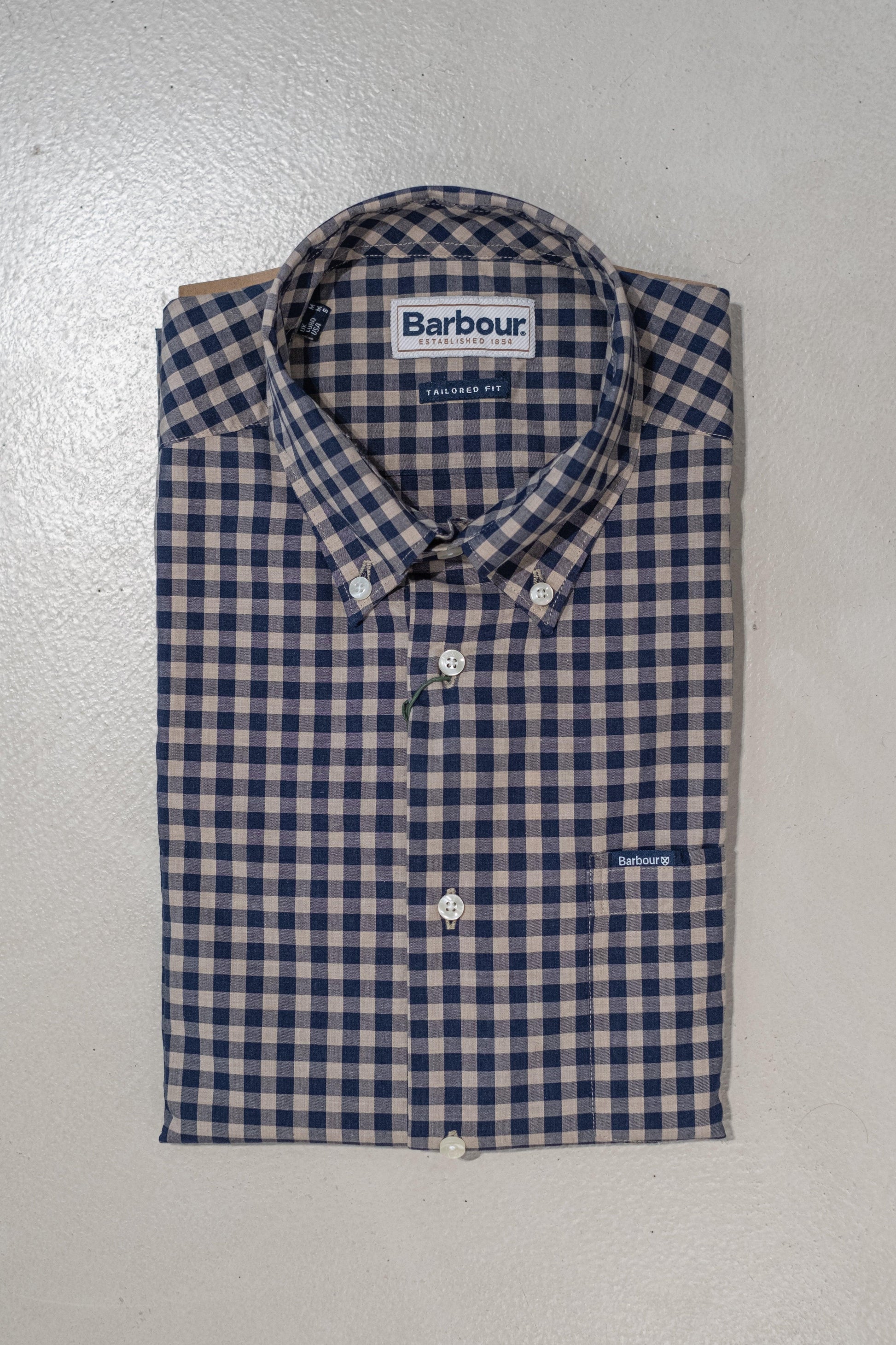 Gaffi Store 1966 Merryton Tailored Shirt Stone Barbour