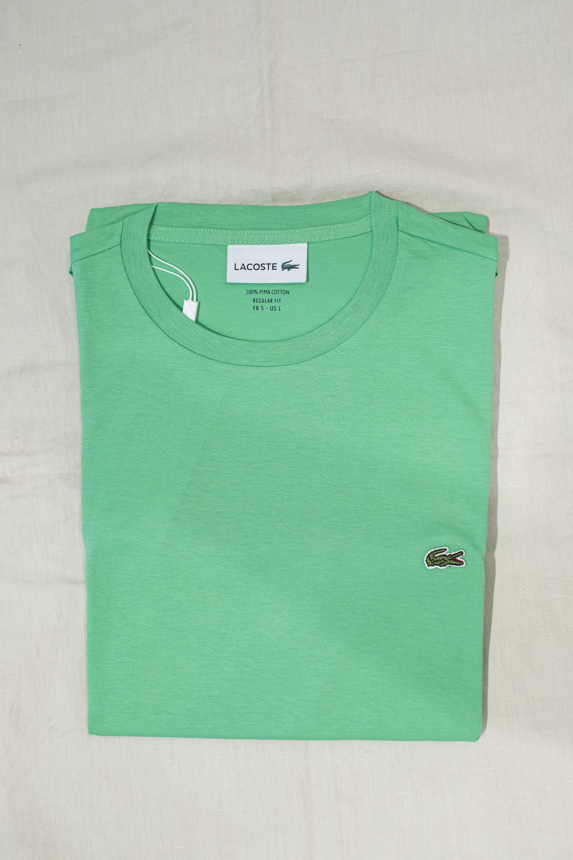 Gaffi Store 1966 T-shirt in Jersey Pima Verde Lime Lacoste