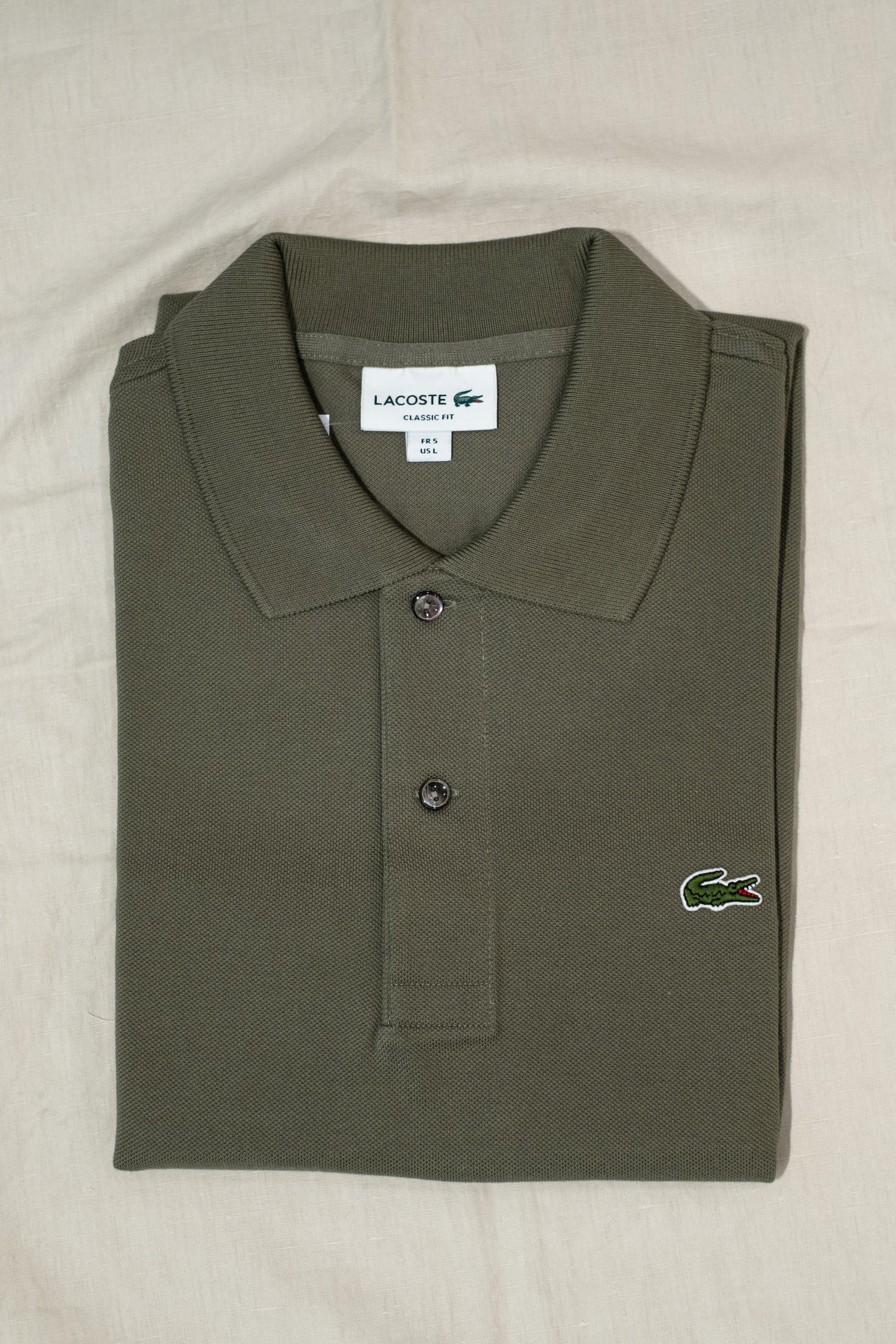 Gaffi Store 1966 Polo Originale L.12.12 Verde Cachi Lacoste