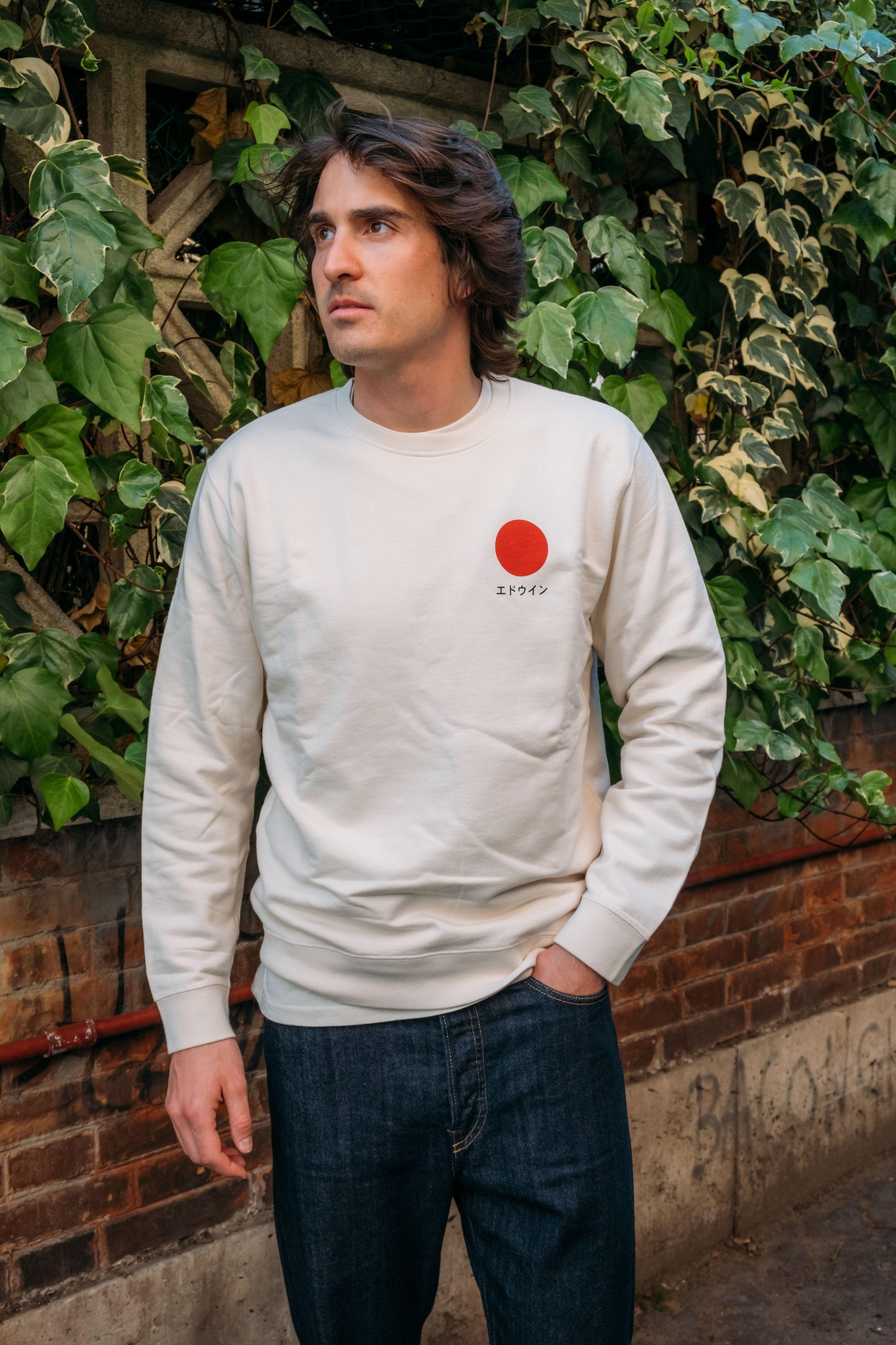 Gaffi Store 1966 Japanese Sun Sweat Whisper White Edwin