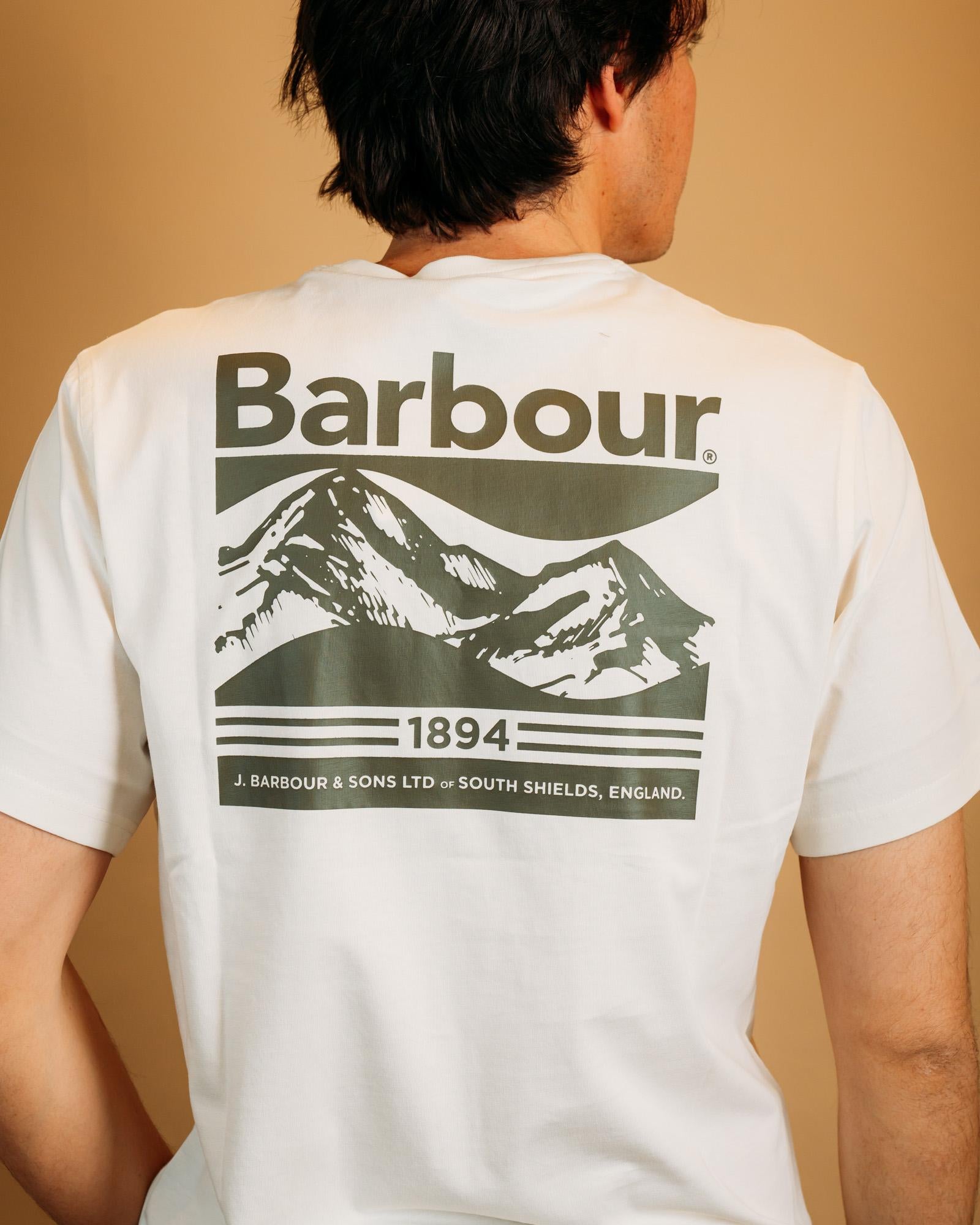 T-shirt Camber Graphic Antique White MTS1395 WH52 Barbour 