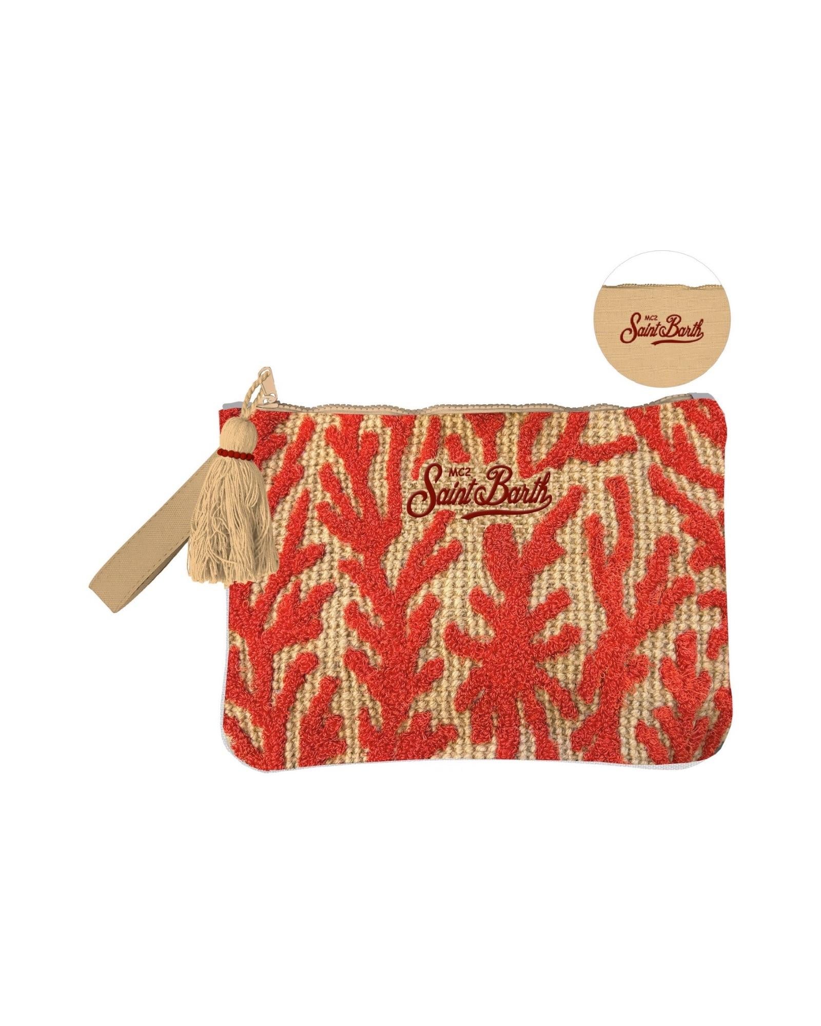 Pochette Juta Terry Coral JUTE002 00886L MC2 Saint barth 