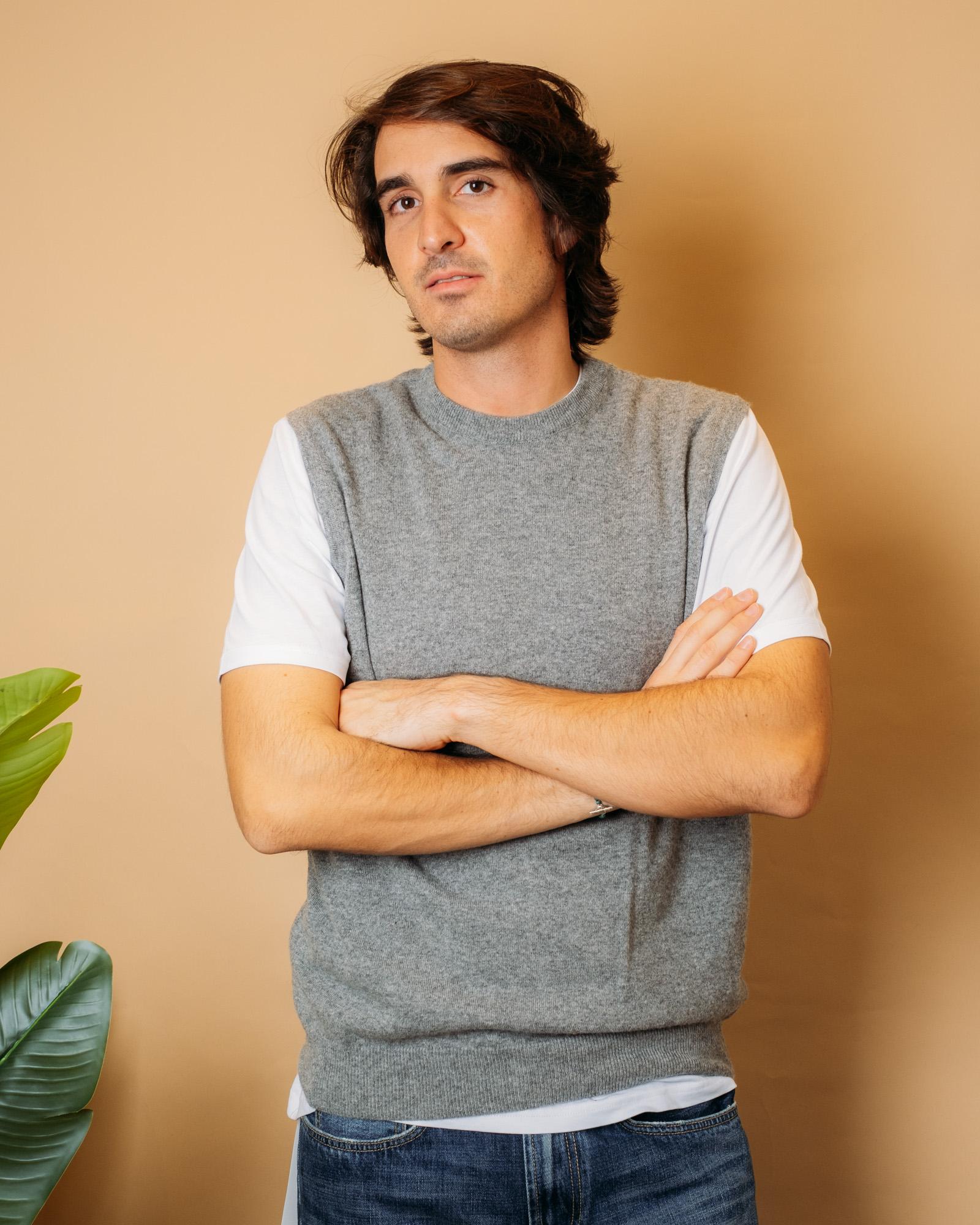 Gilet in Cashmere MA7274GRIGIOMEDIO GRIGIO MEDIO Gaffi 