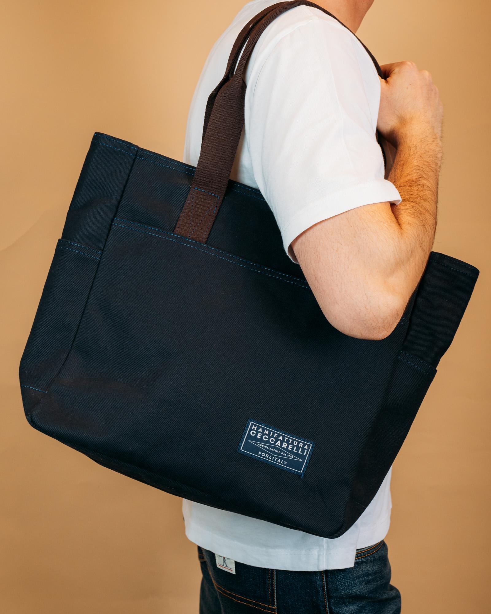 Tote Bag Navy MC106_DZ NA Manifattura Ceccarelli 