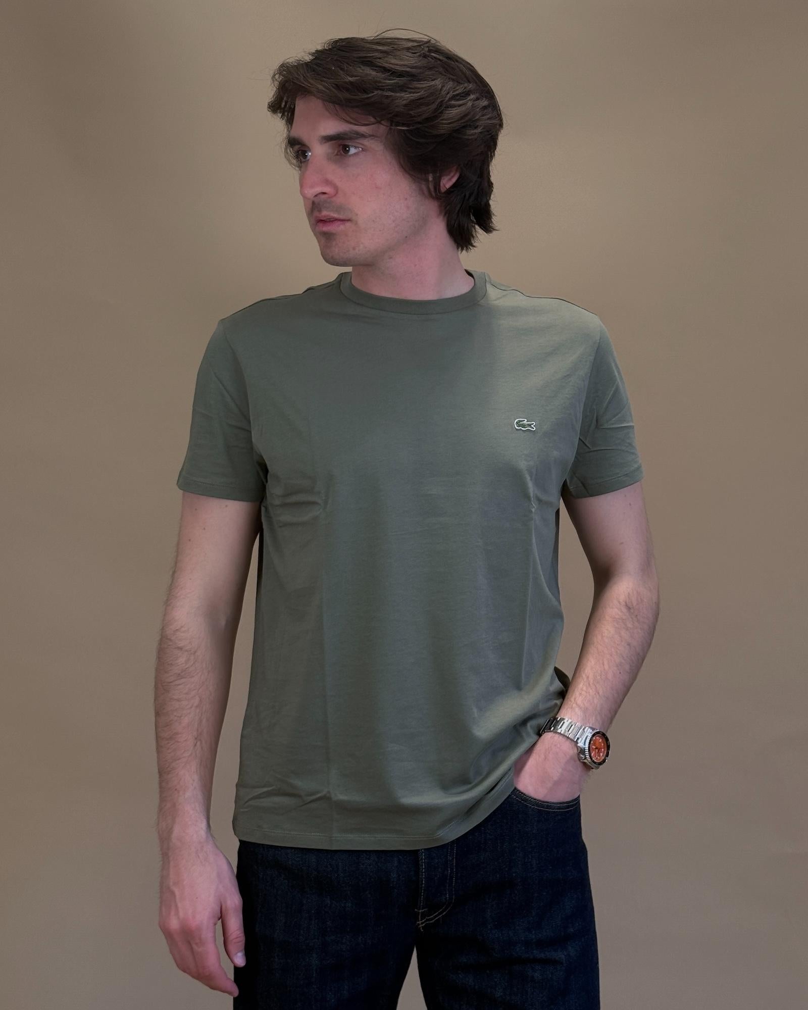 T-shirt in Cotone TH6709 BMY Lacoste 