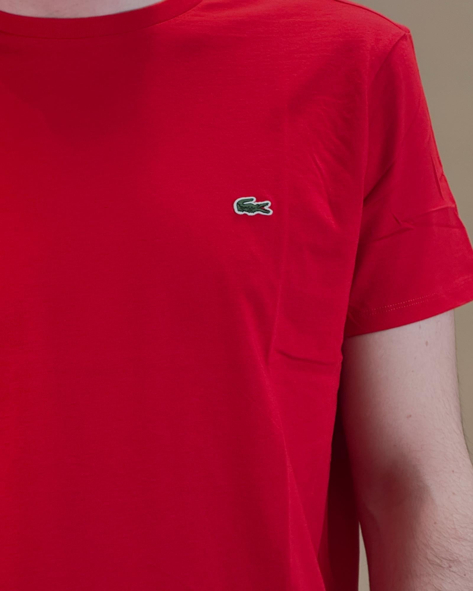 T-shirt in Cotone TH6709 240 Lacoste