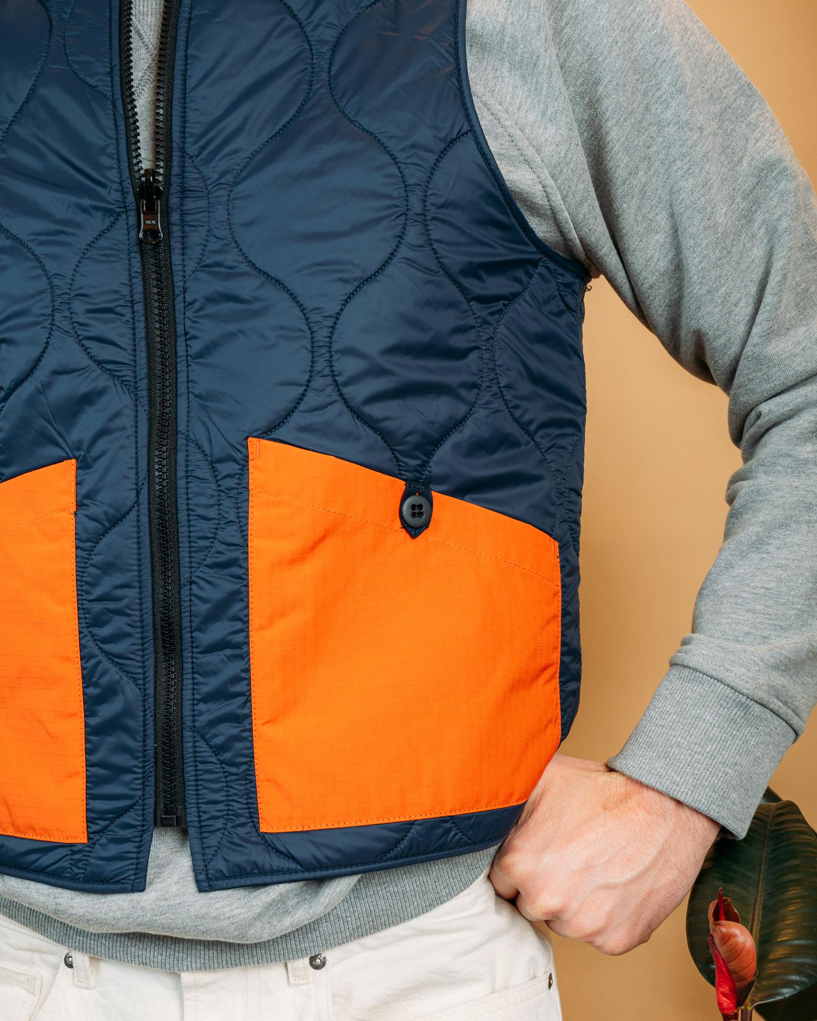 Gilet All Seasons vest Navy-Orange 6920 NA/ORG Manifattura Ceccarelli 