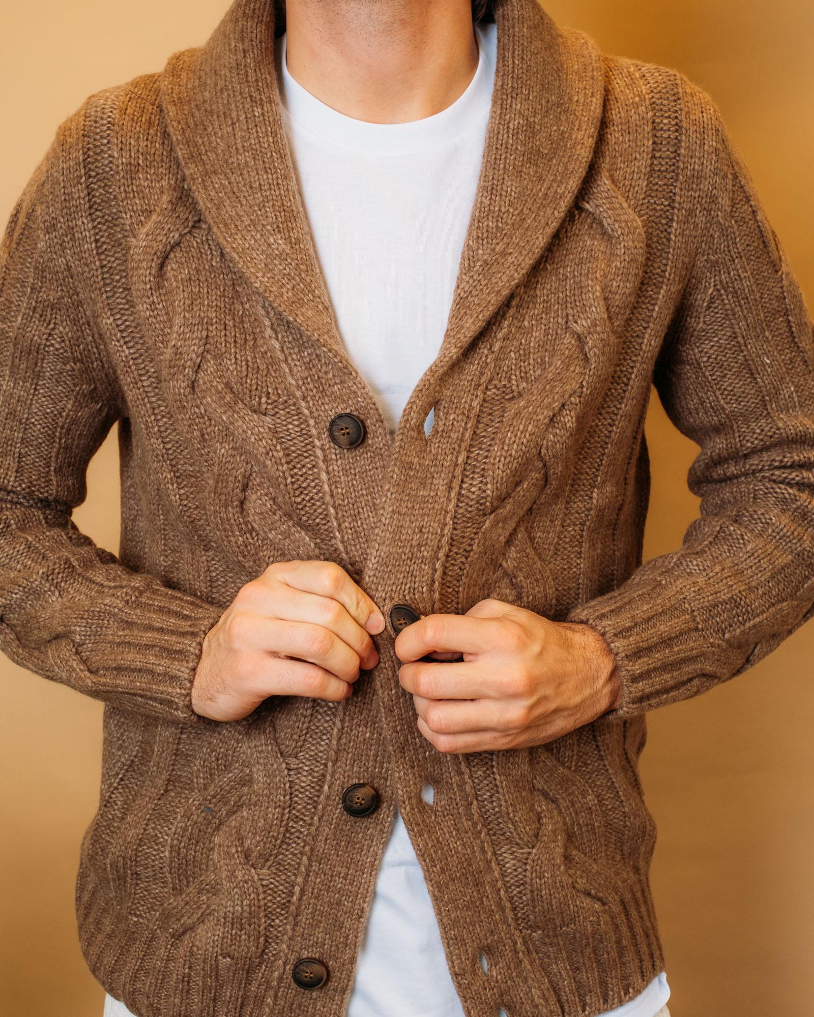 Cardigan Sciallato Treccia 10189 130 Gran Sasso 