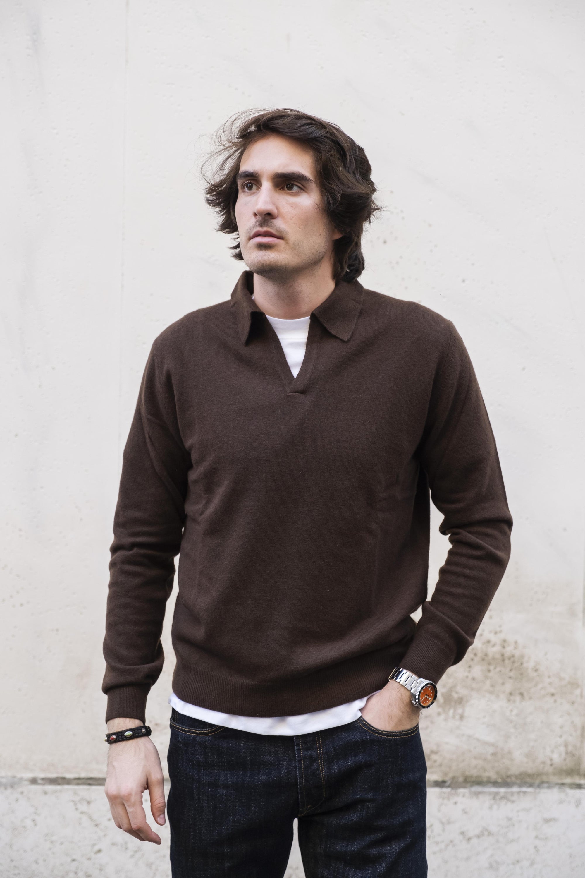 Polo Misto Cashmere MA7299MORO MORO Gaffi 