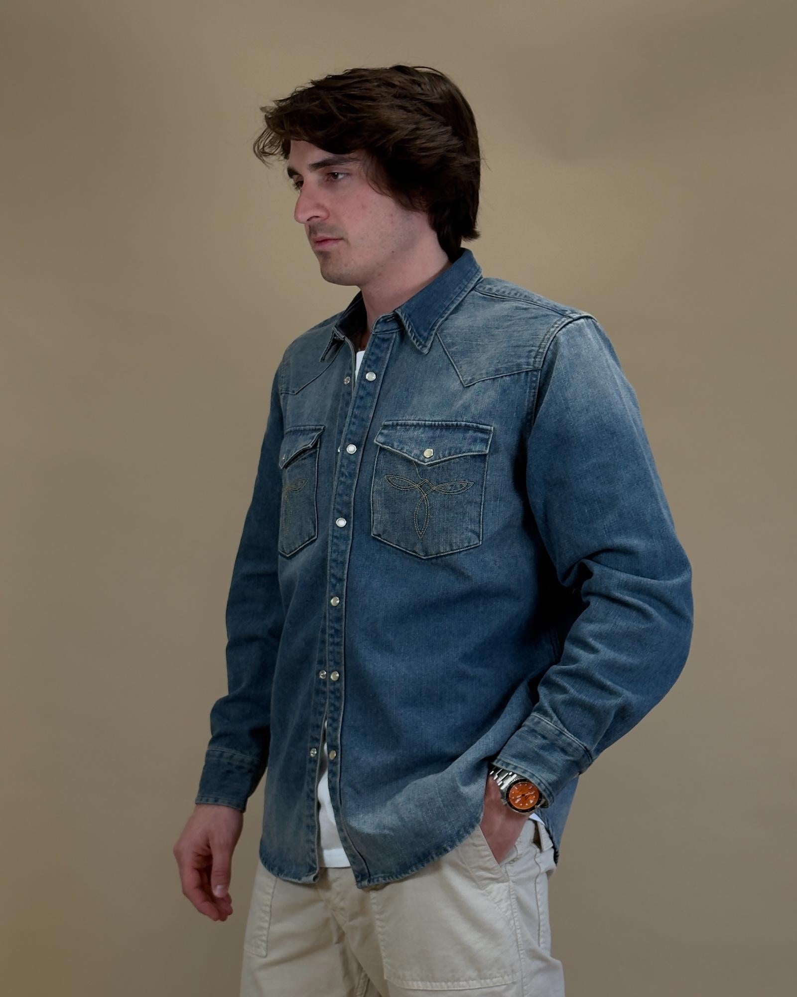 Denim Western Shirt NS23030 UNICA Gaffi 