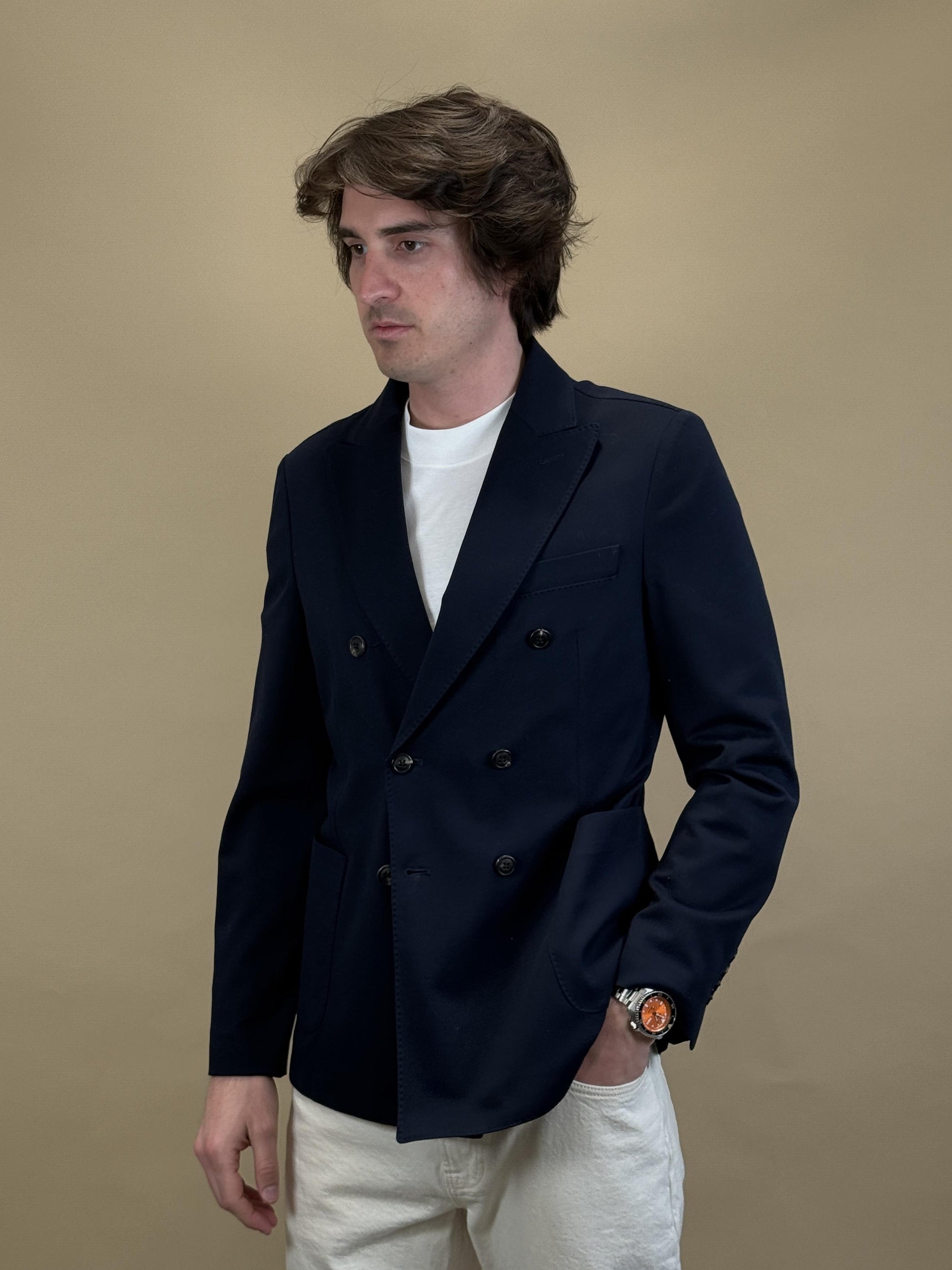 Doppio Petto in Filo di Scozia CN4662 447 Circolo 1901