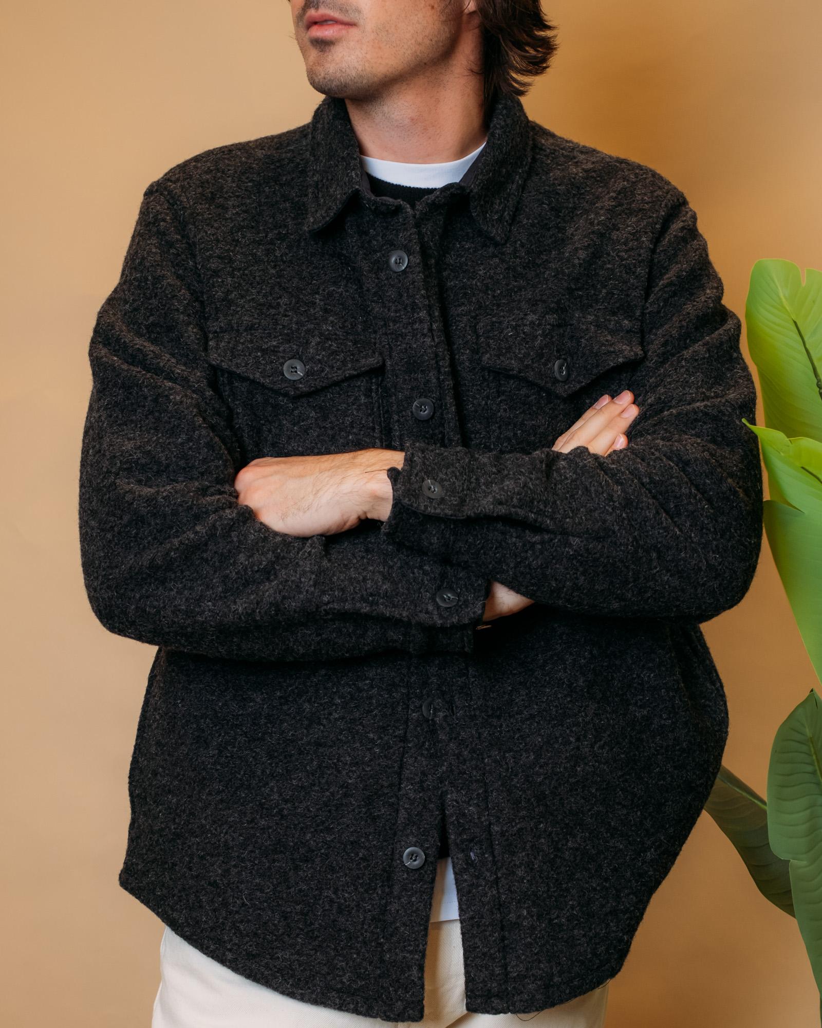 Overshirt in Lana Cotta OC215ANTRACITE ANTRACITE Seadog 