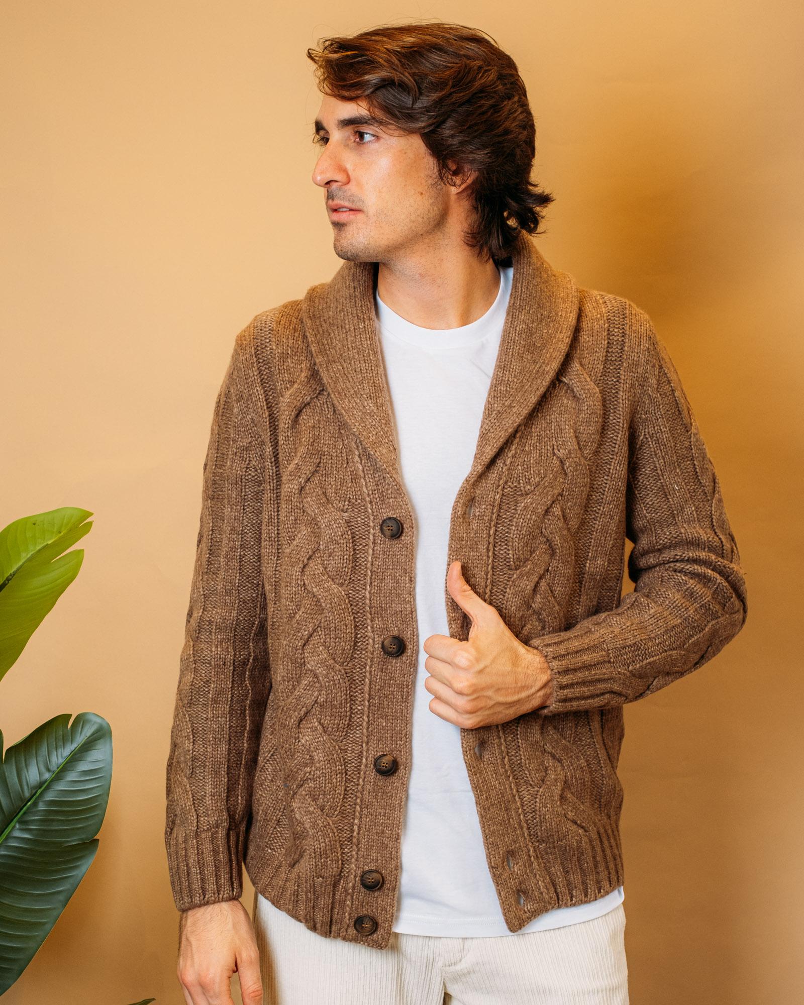 Cardigan Sciallato Treccia 10189 130 Gran Sasso 
