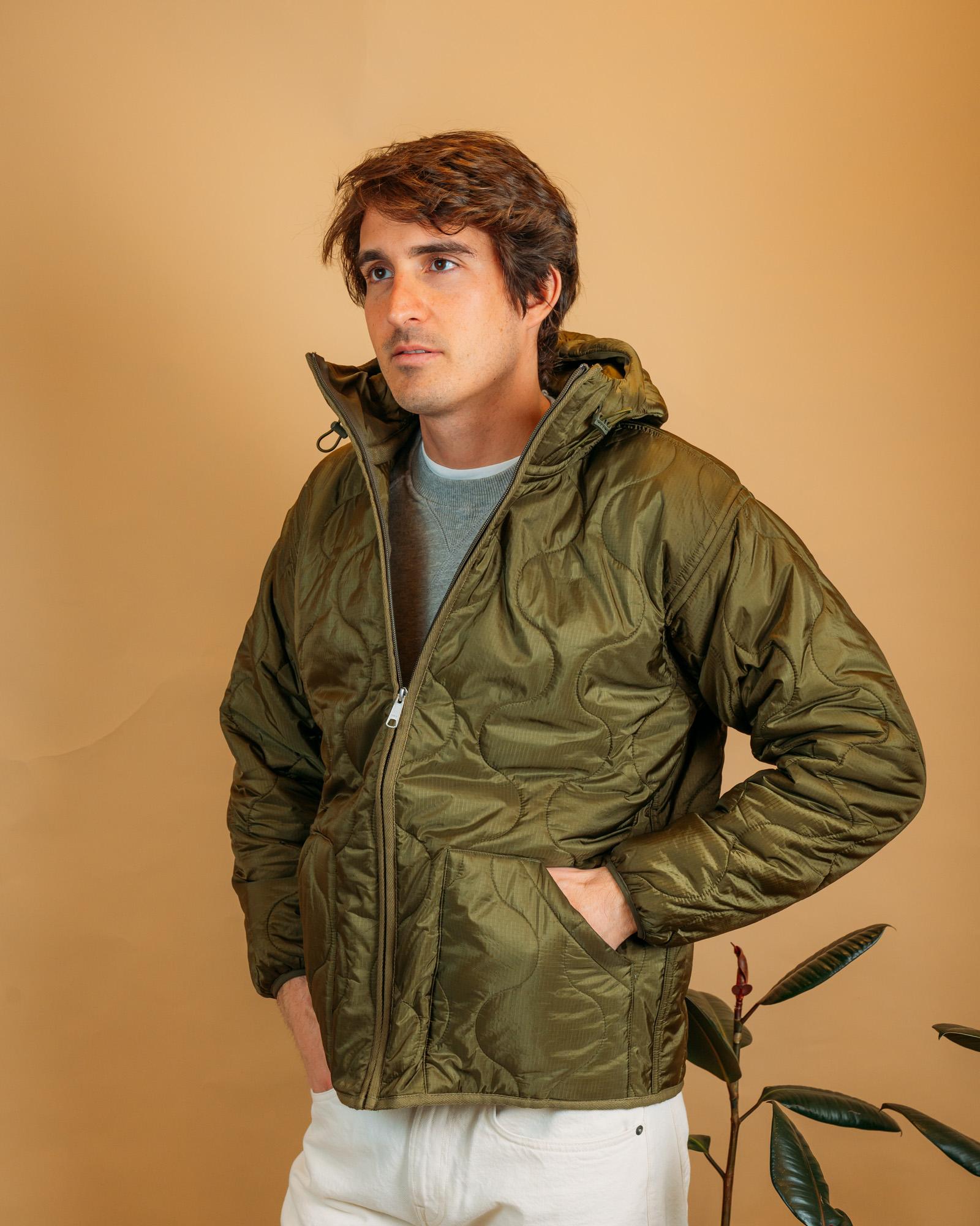 Giacca Padded Ripstop Olive MSQPRNJ OL Gaffi 