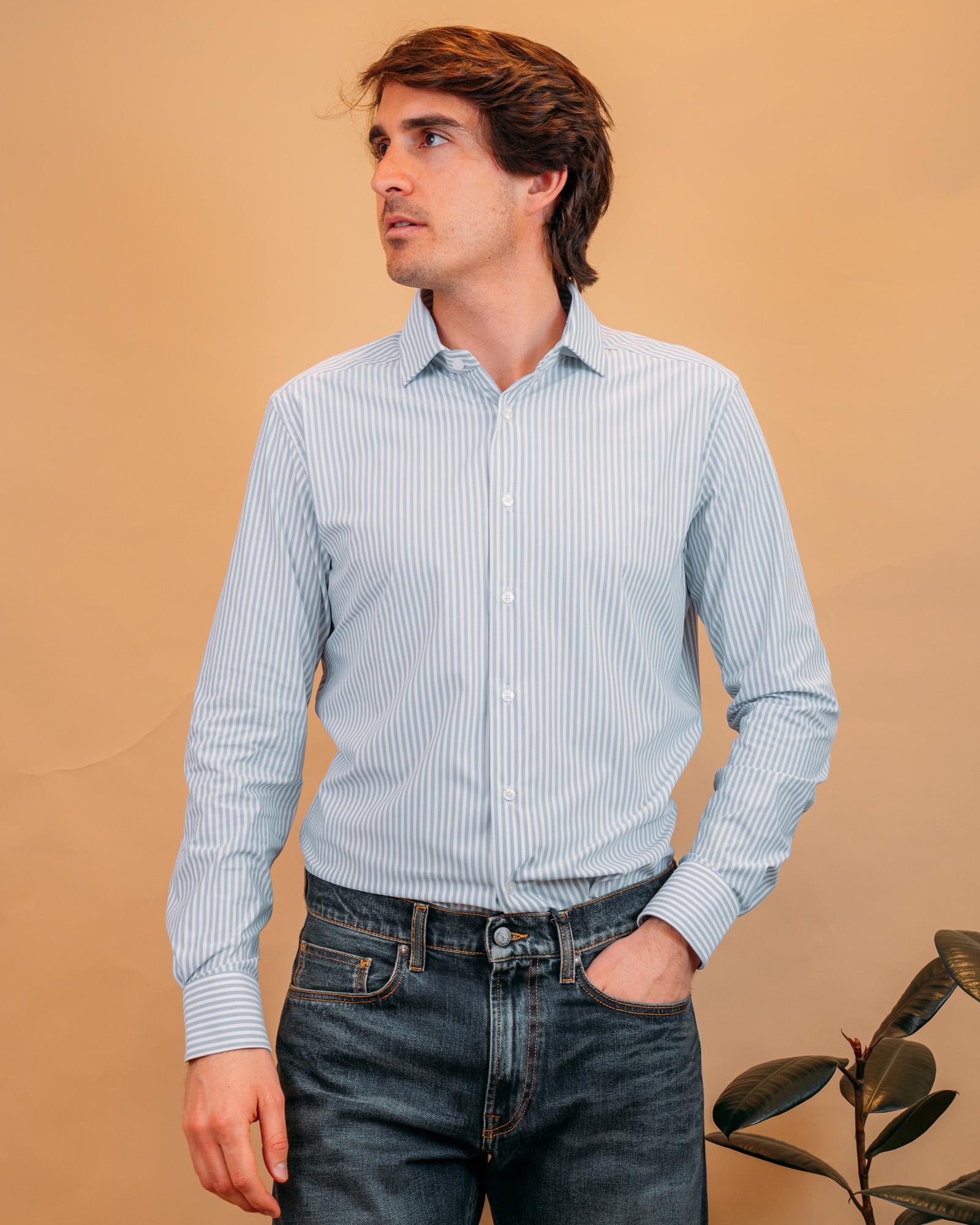 Camicia Active Riga Blu ACT558ML21609 002 Xacus 