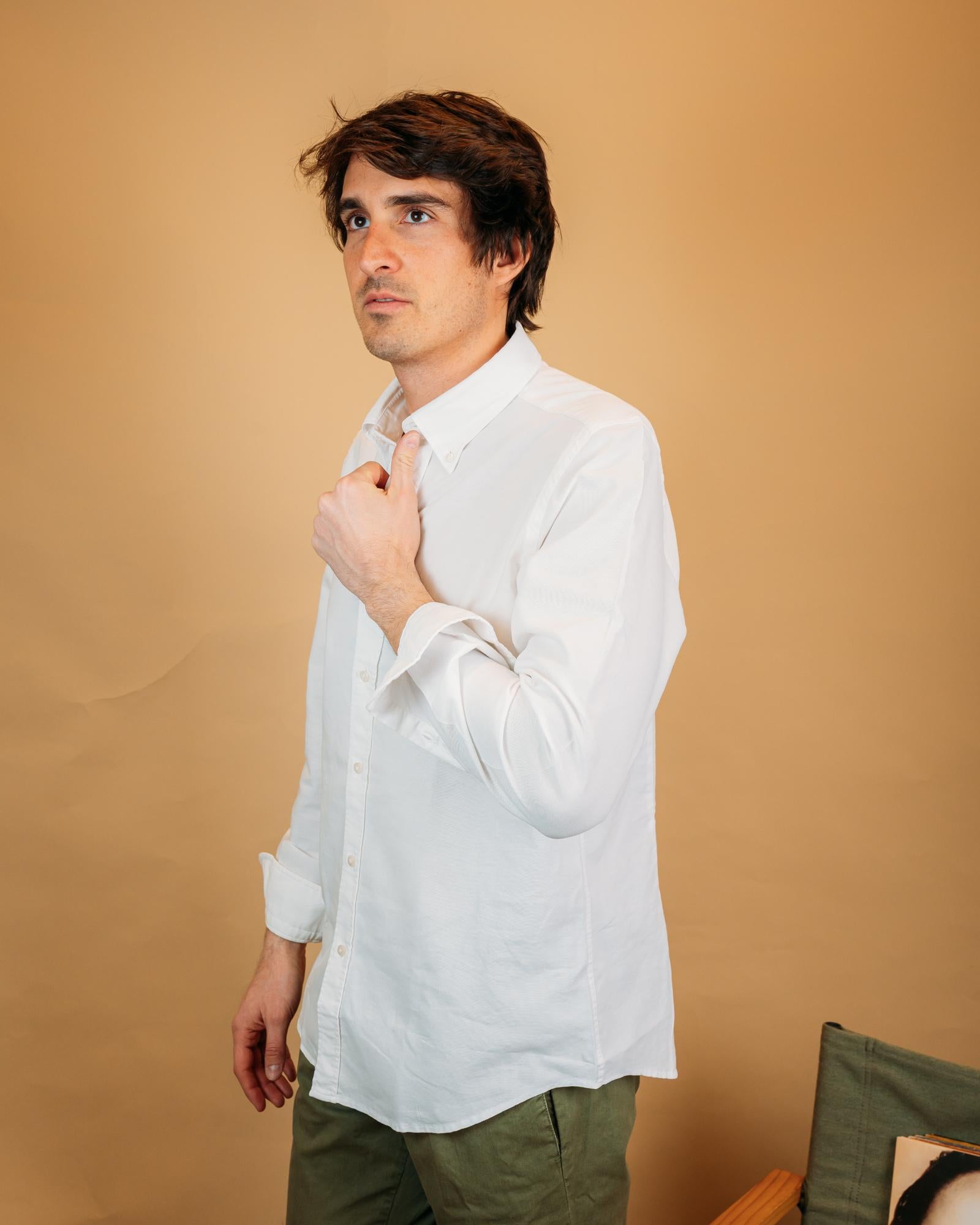Camicia Oxford Bianco 28303805 01 Portofiori 