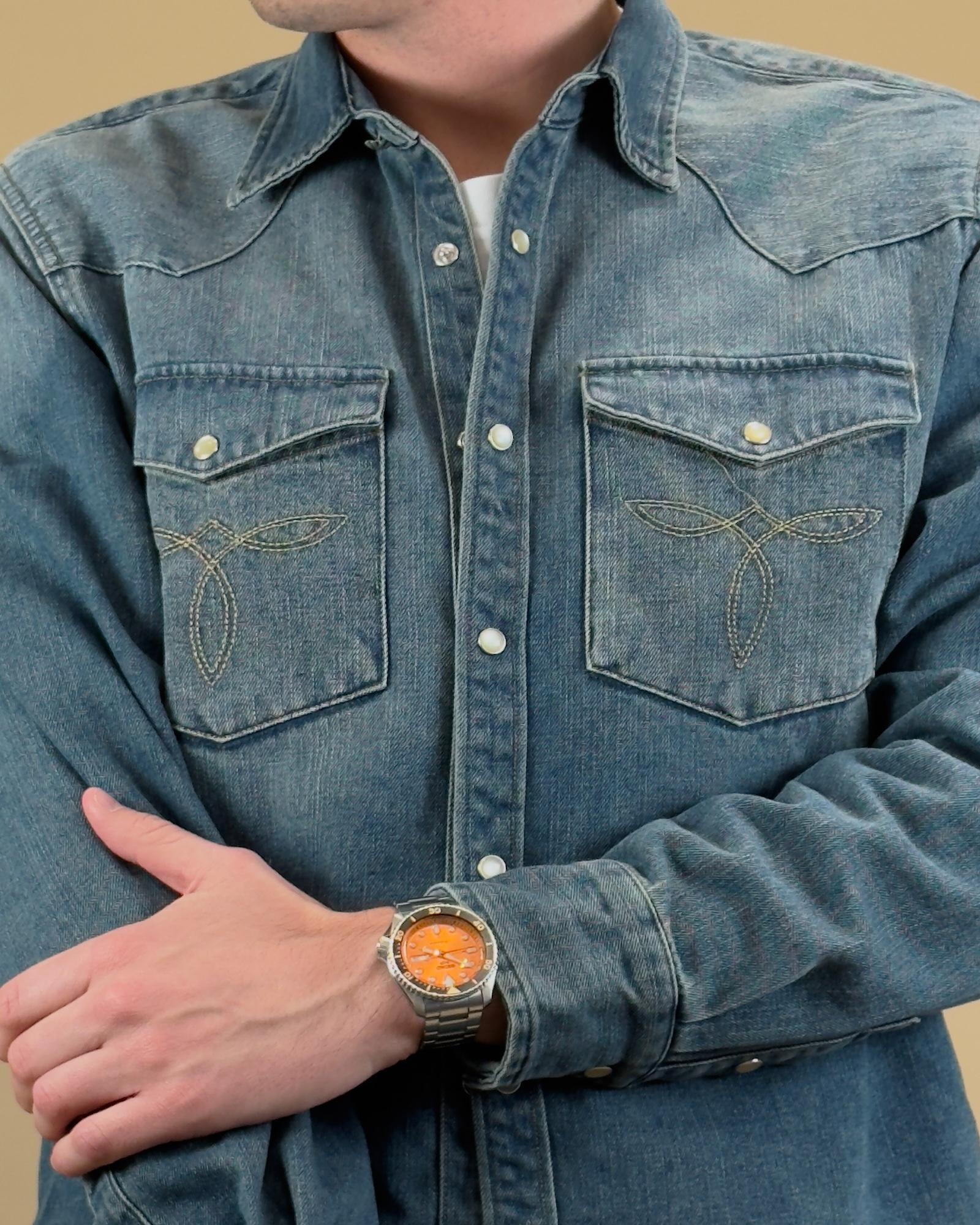 Denim Western Shirt NS23030 UNICA Gaffi 