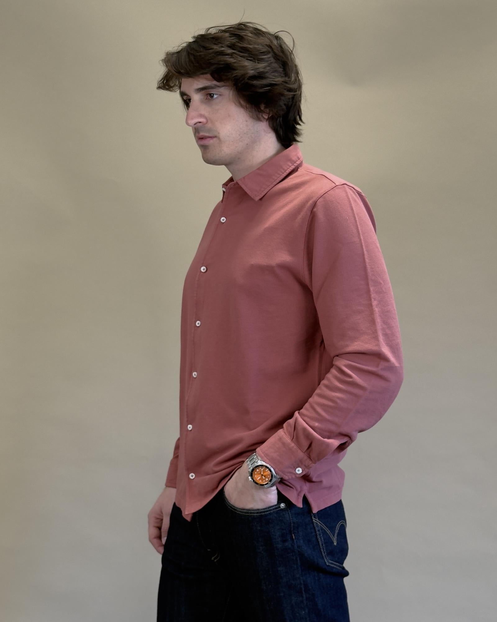 Camicia in Piquet BLKM6502 RE Bl'ker