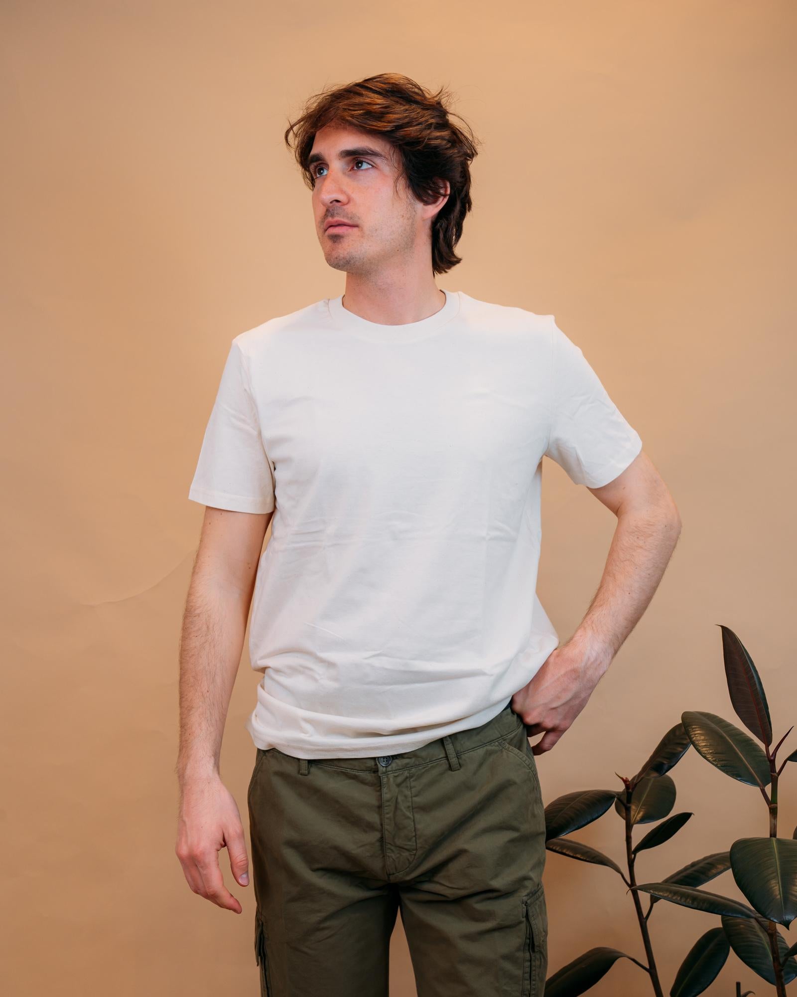 T-shirt Travis Tee Natural Raw STTU169 C054 Gaffi 