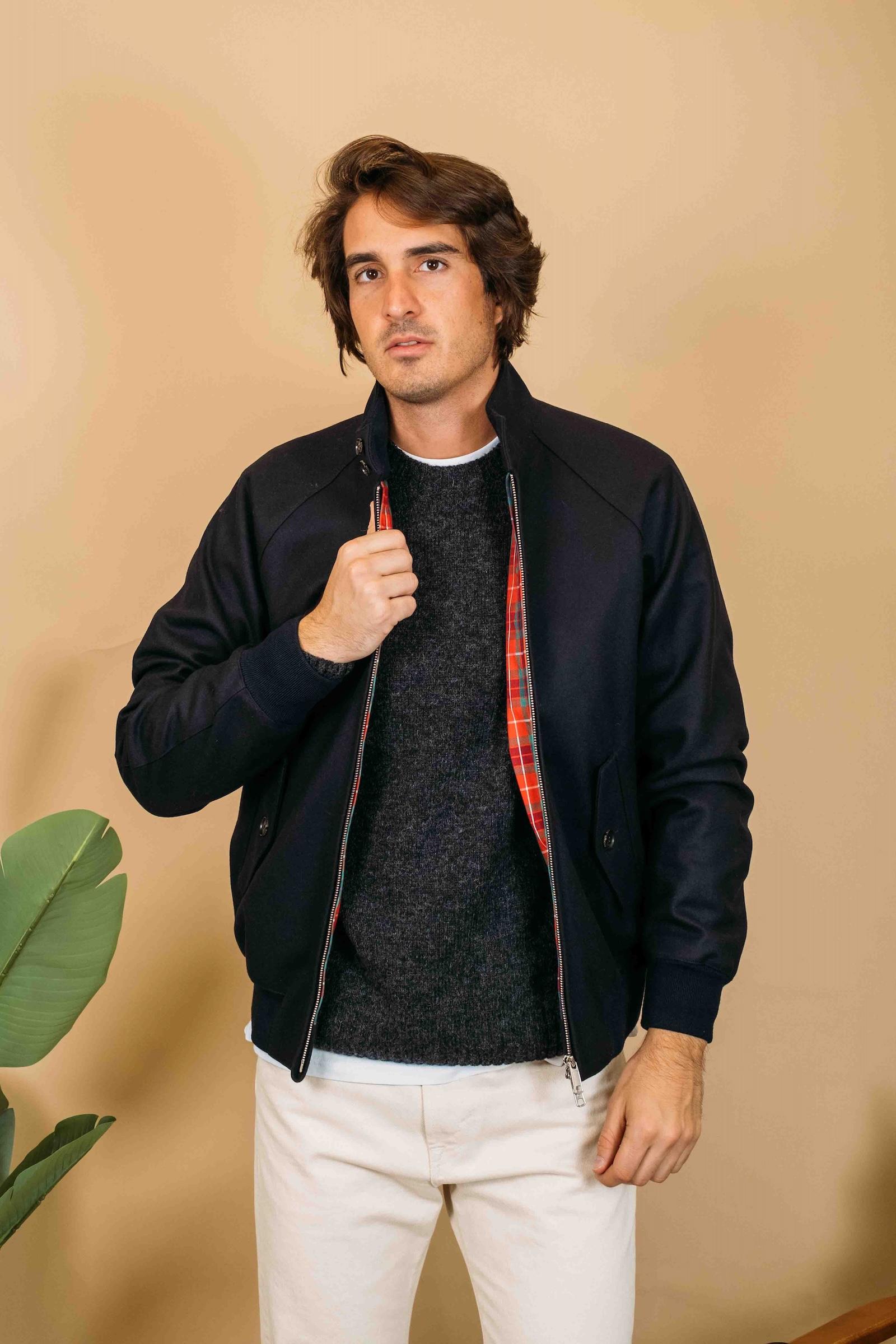 Giacca G9 Melton Deep Blue BRCPS1076 397 Baracuta 