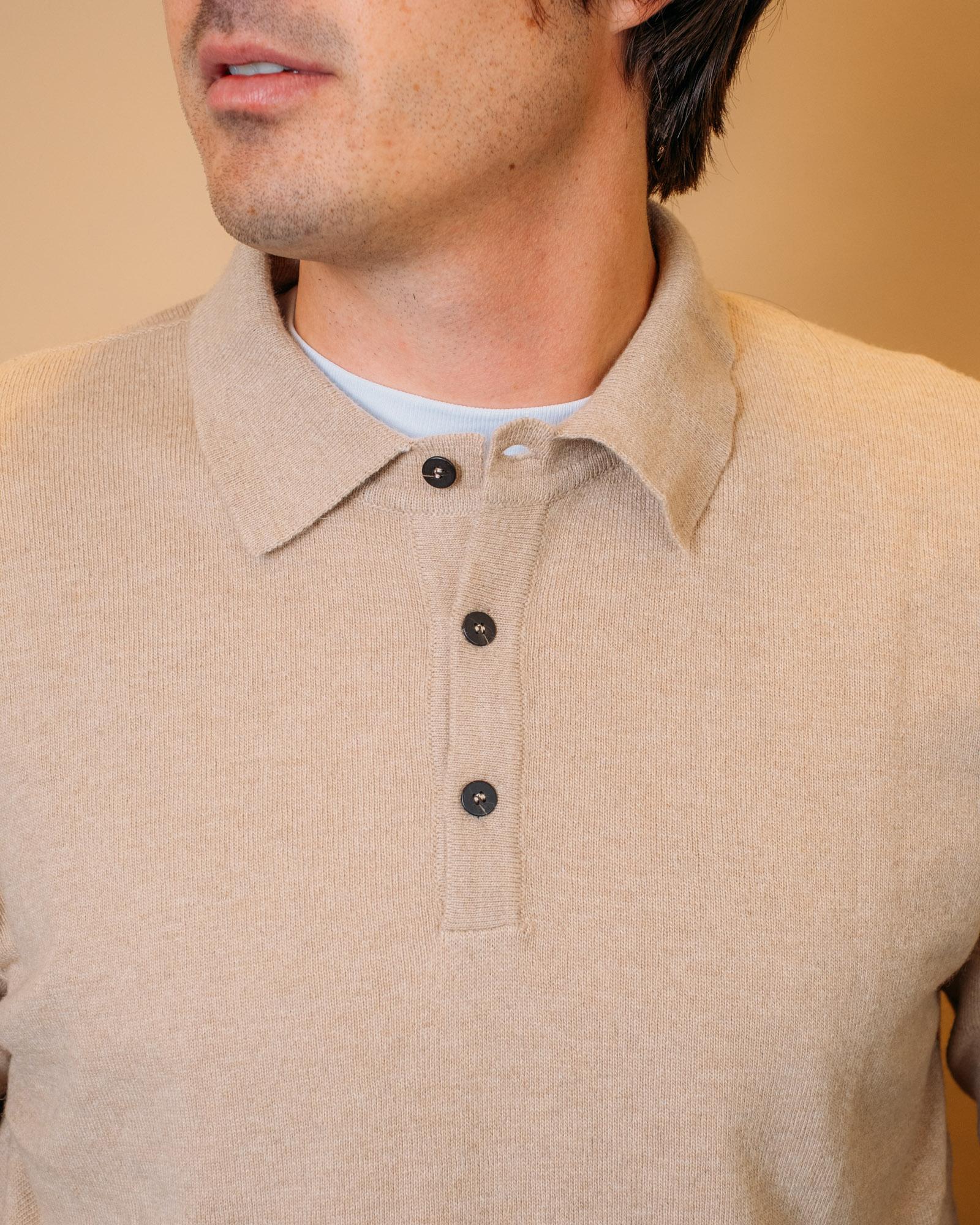 Polo in Lana e Cashmere MA7069BEIGE BEIGE Gaffi 
