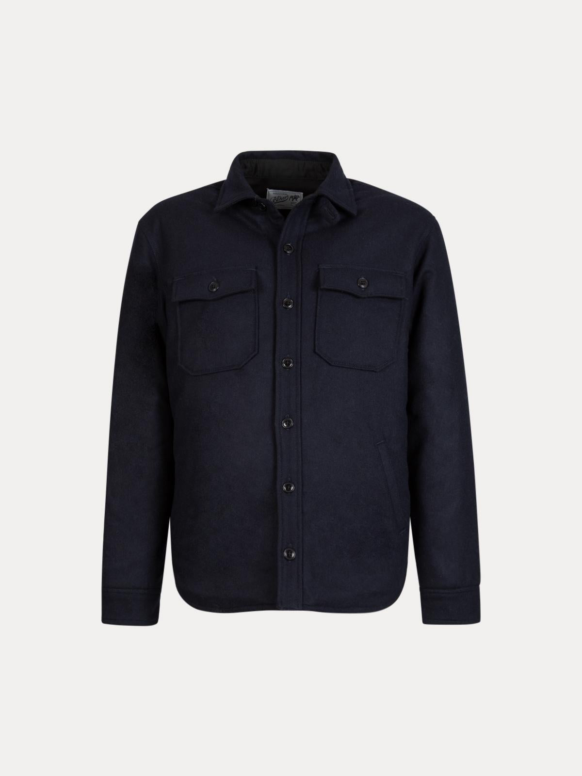 Overshirt In Panno HUNTERWOOL NAVY Bl'ker 