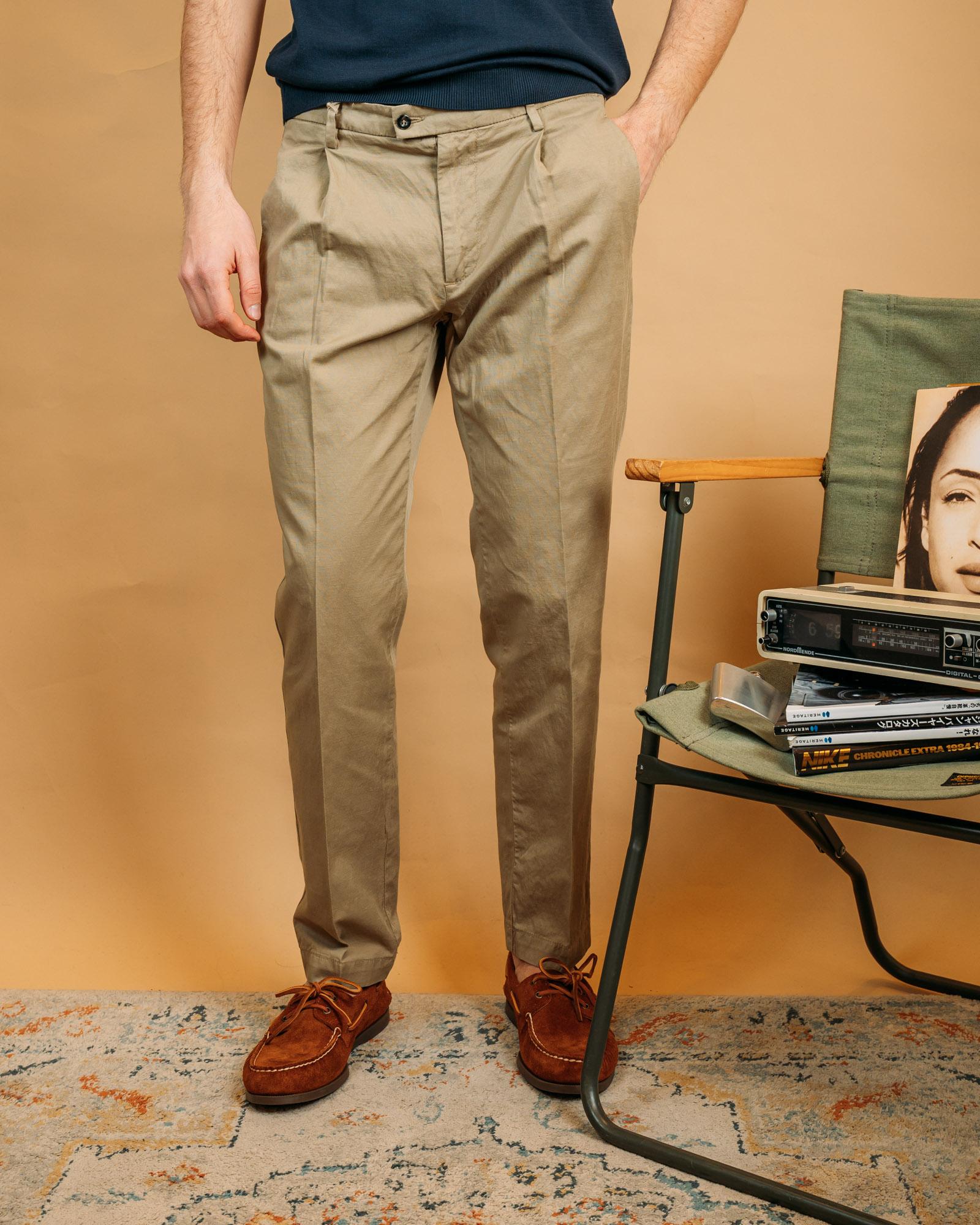 Pantaloni Chicago Misto Lino Fango GACHI8247S26 015 Gaffi 