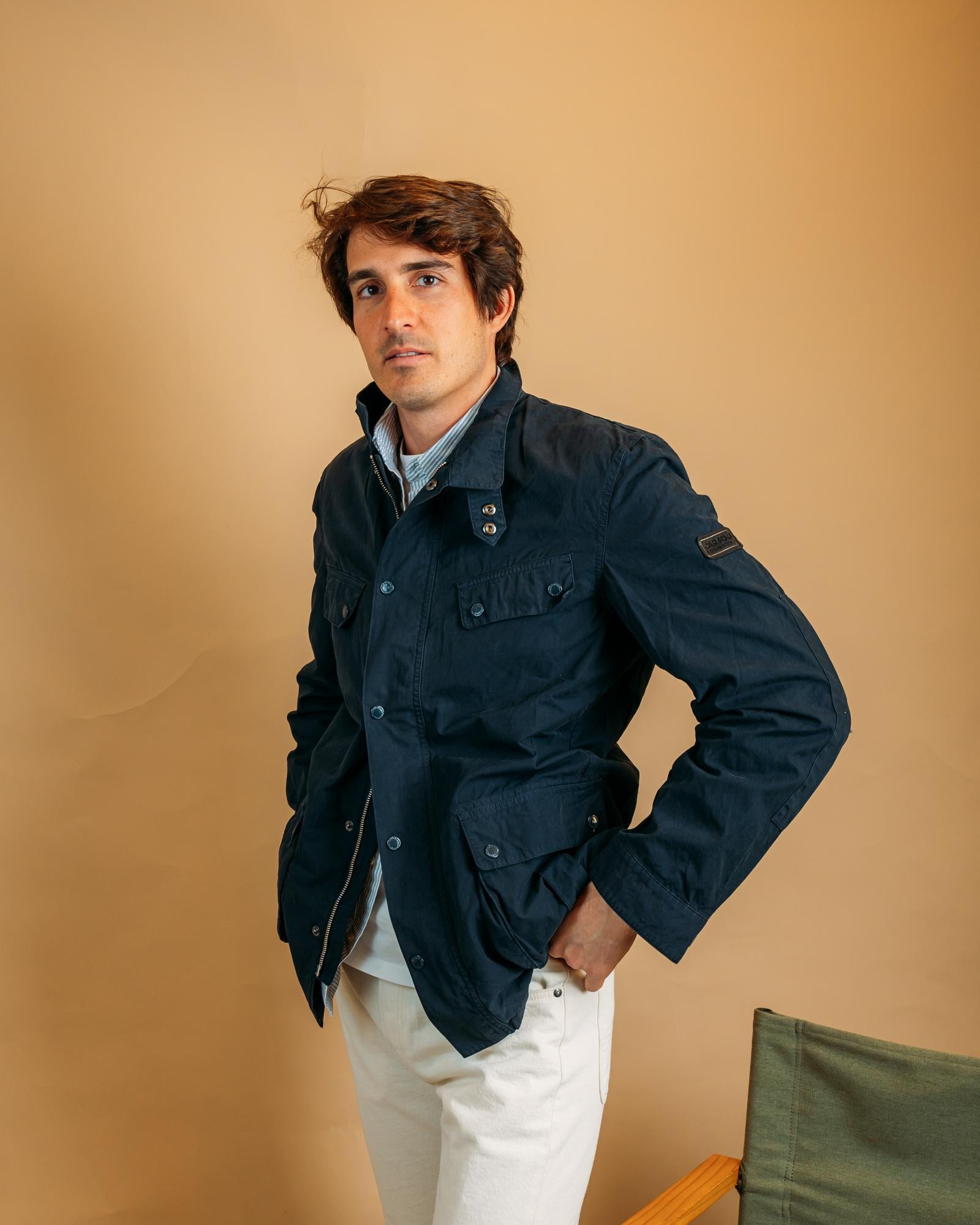 Cotton Duke Jacket Navy MCA1047 NY51 Barbour International 