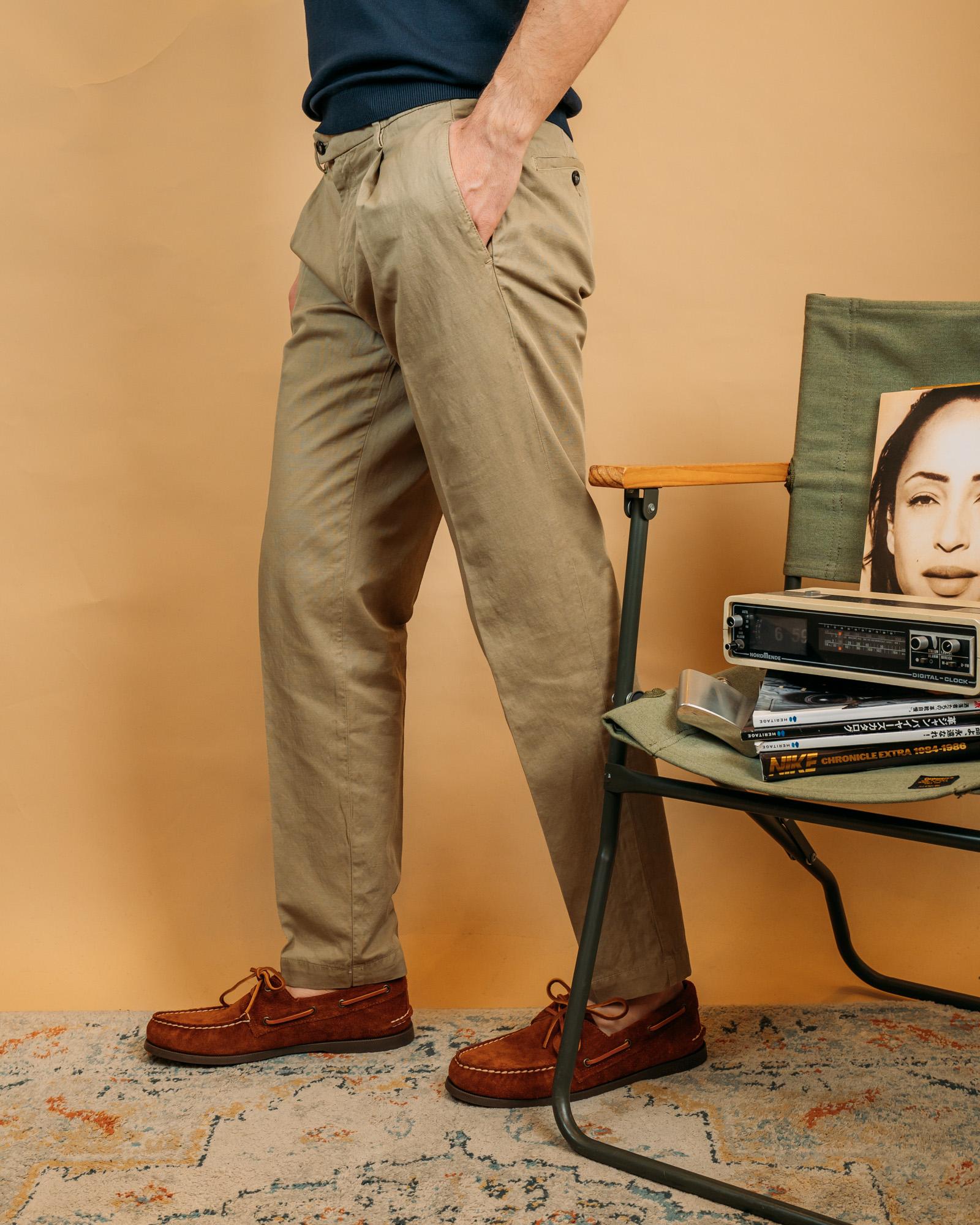 Pantaloni Chicago Misto Lino Fango GACHI8247S26 015 Gaffi 