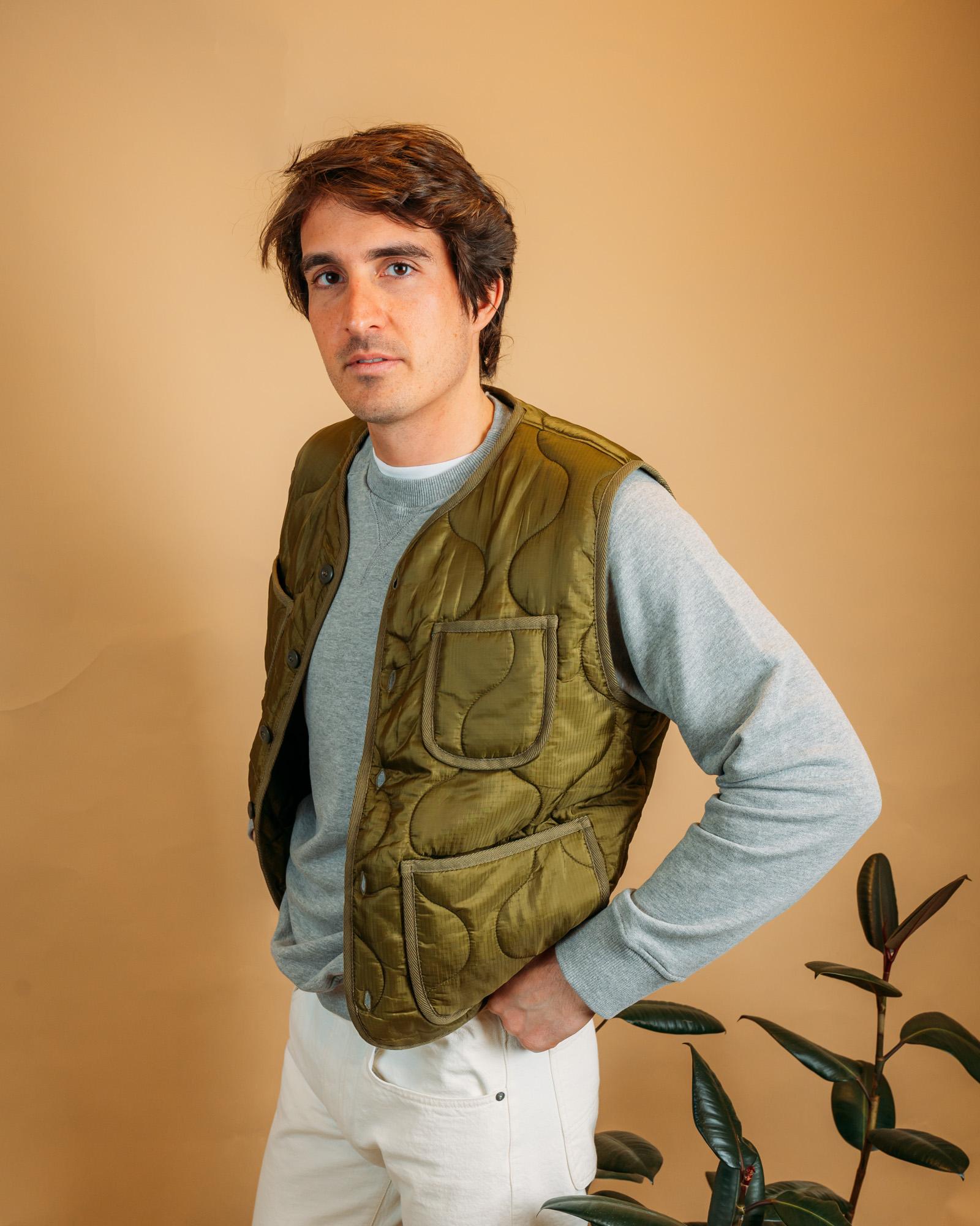 Gilet Padded Ripstop Vest Olive MSQPRNV OL Gaffi 